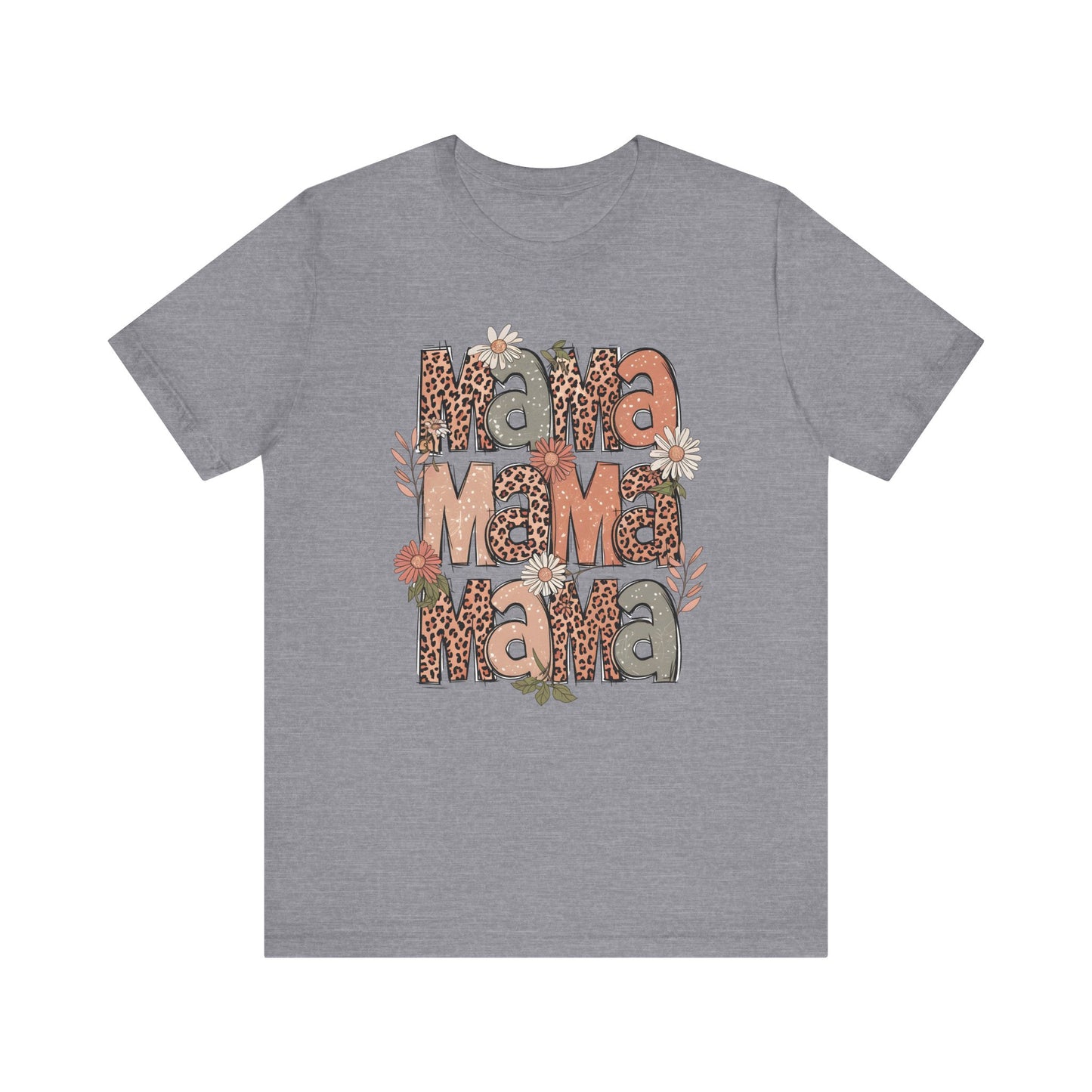 Floral Stacked Mama Jersey Short Sleeve Tee