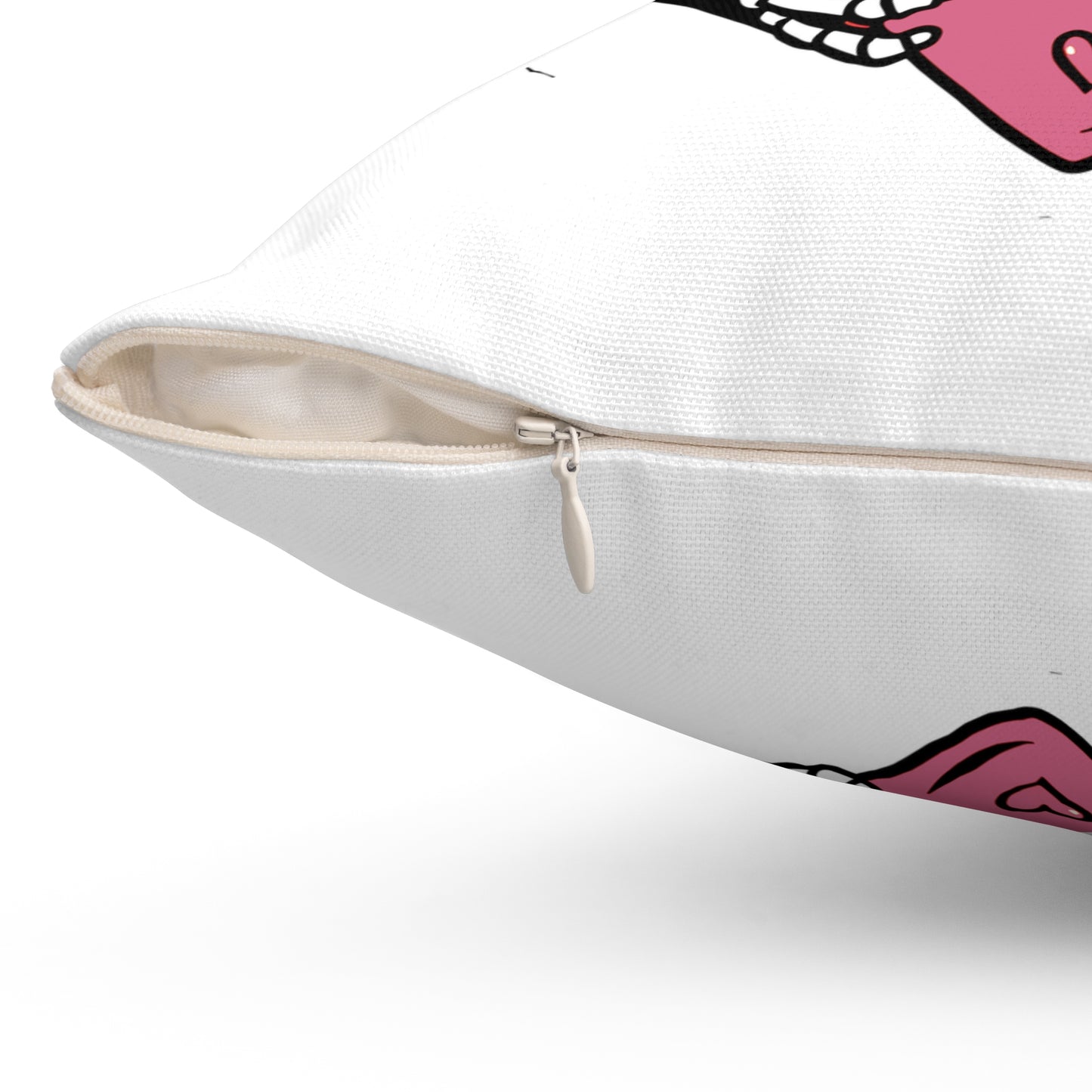Retro Skellie Love Spun Polyester Square Pillow