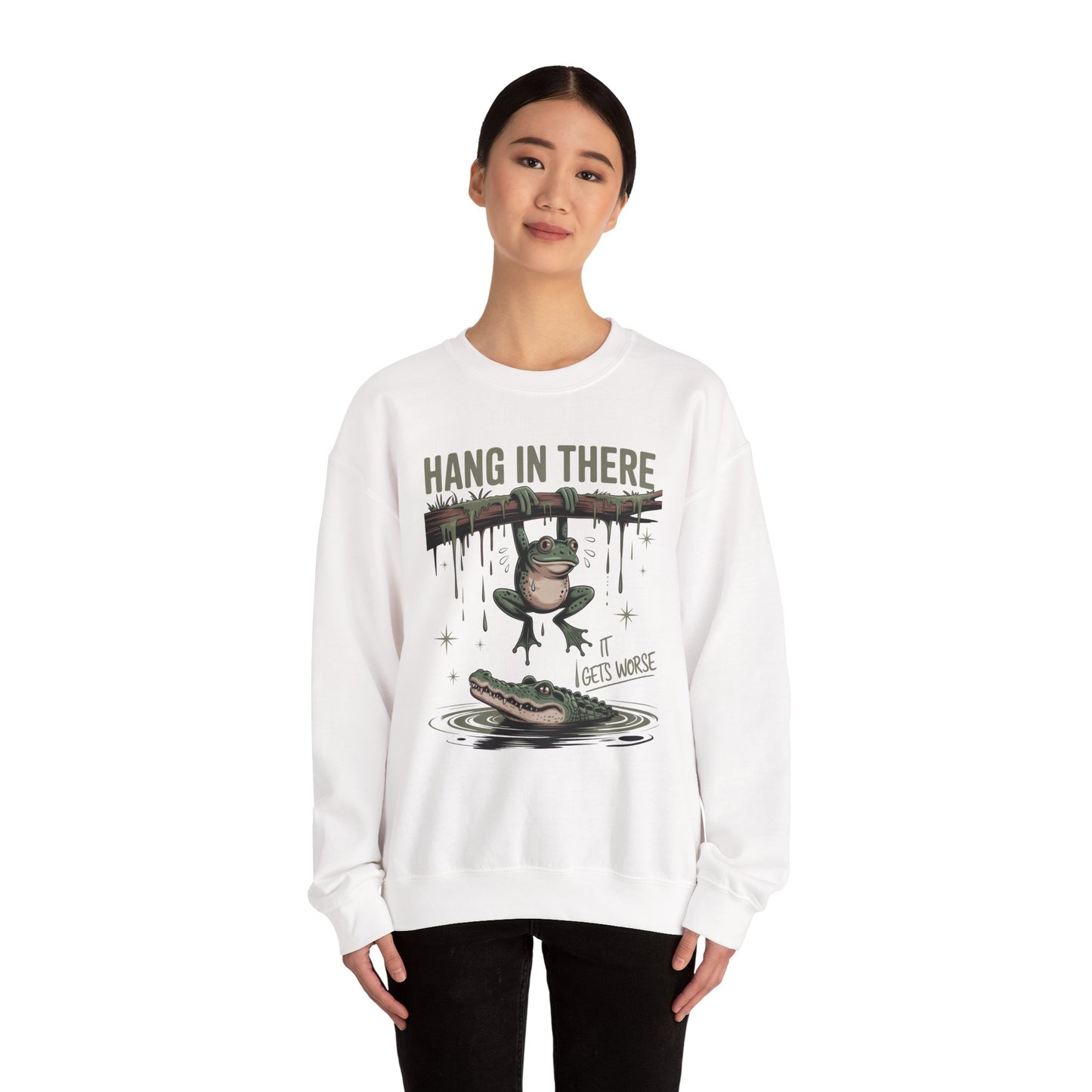 Hang In There Heavy Blend™ Crewneck Sweatshirt