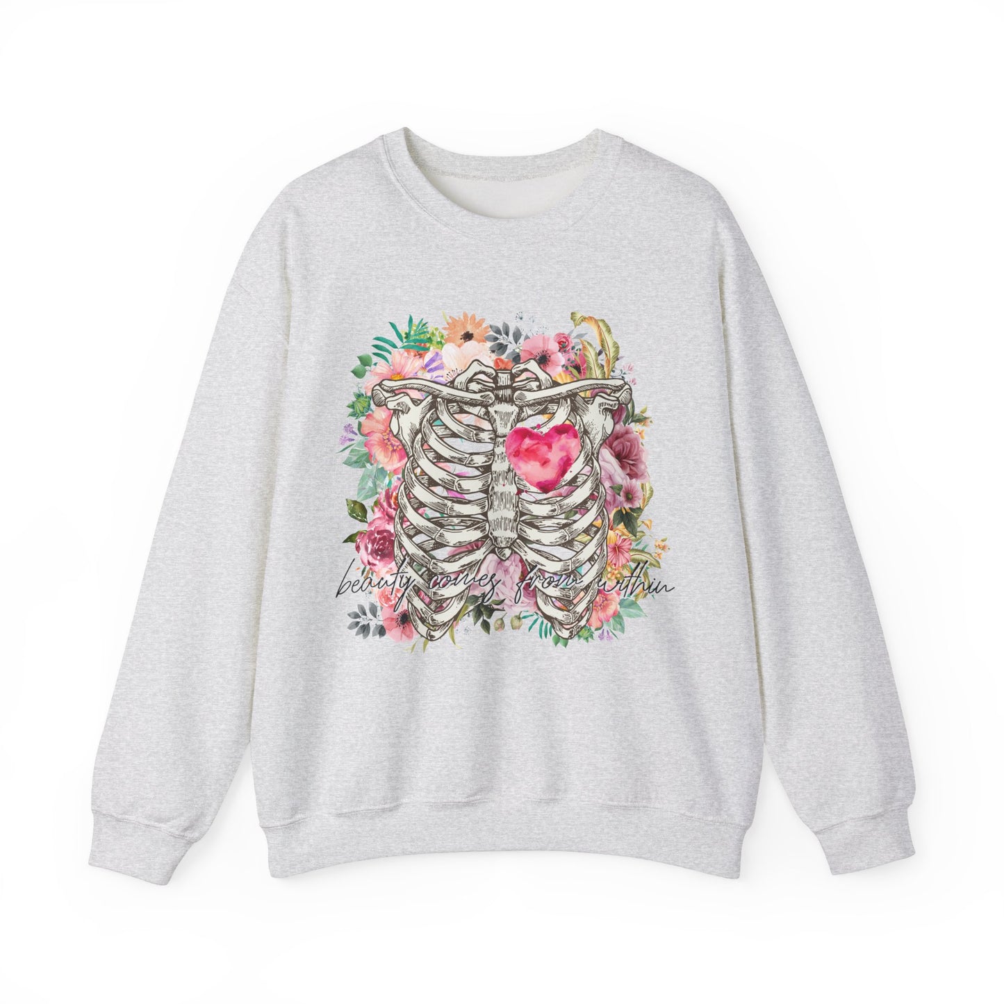 Beauty Comes From Within Heavy Blend™ Crewneck Sweatshirt