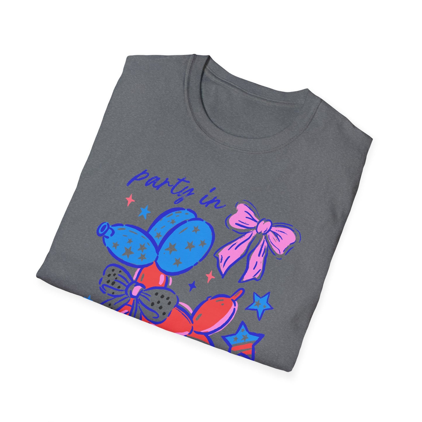 Party In The USA Balloon Dog Softstyle T-Shirt