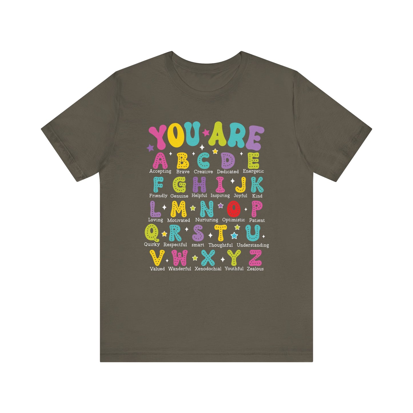 You Are ABC Jersey Short Sleeve Tee