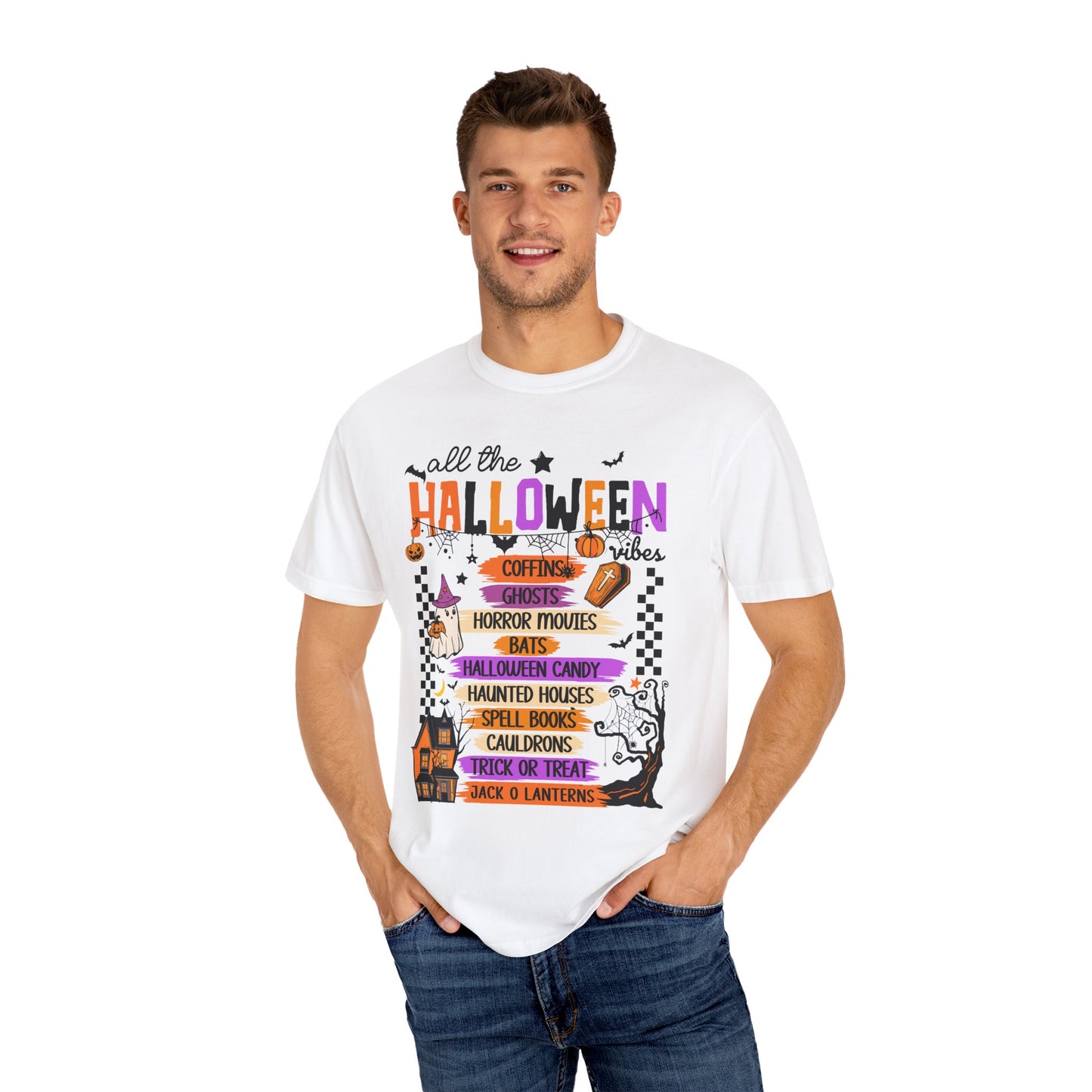 All The Halloween Vibes Garment-Dyed T-shirt
