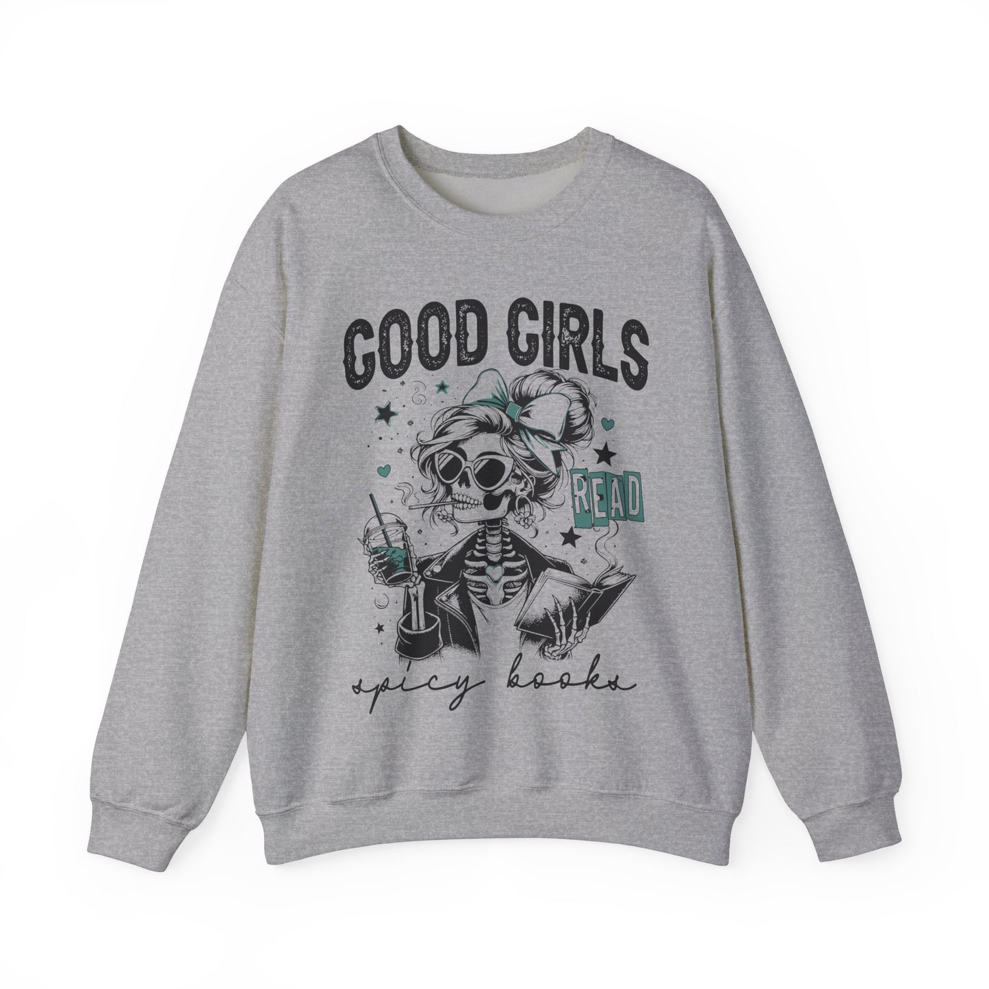 Good Girls Read Spicy Books Heavy Blend™ Crewneck Sweatshirt
