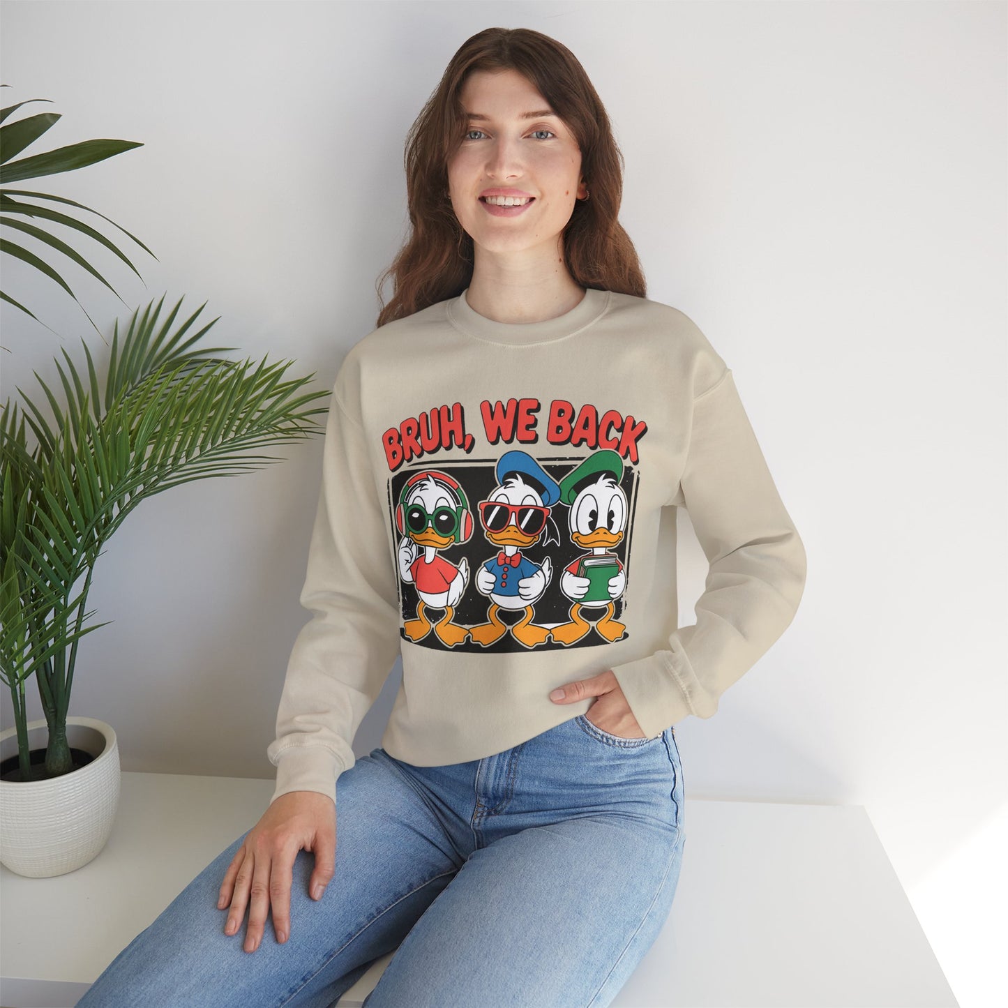 Bruh We Back Ducklings Heavy Blend™ Crewneck Sweatshirt