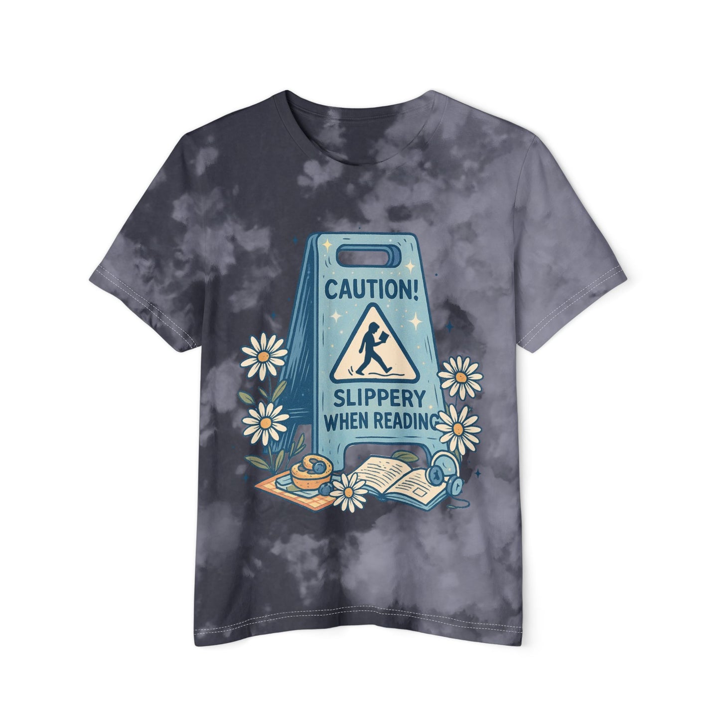 Slippery When Reading FWD Fashion Tie-Dyed T-Shirt