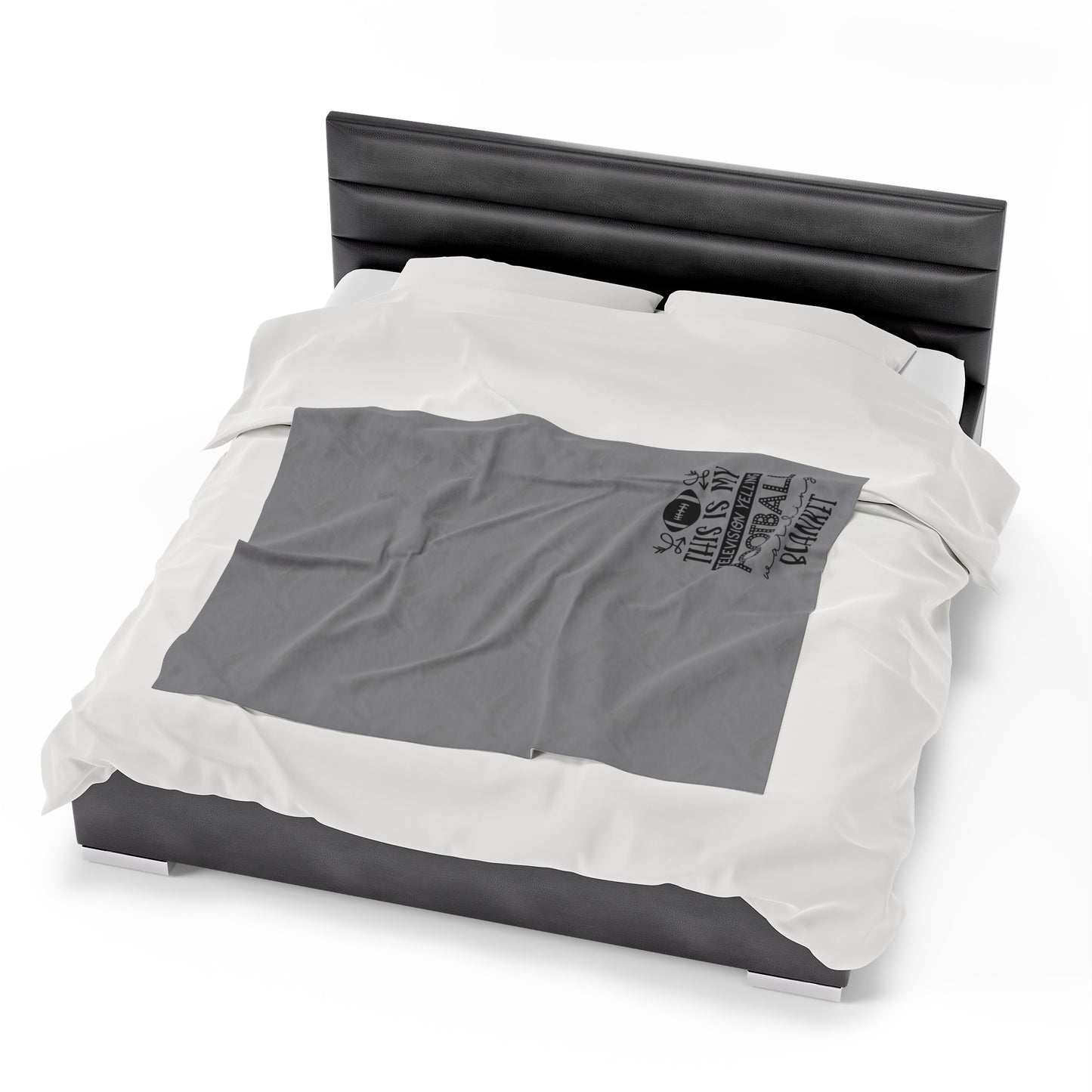 Football Watching Velveteen Plush Blanket