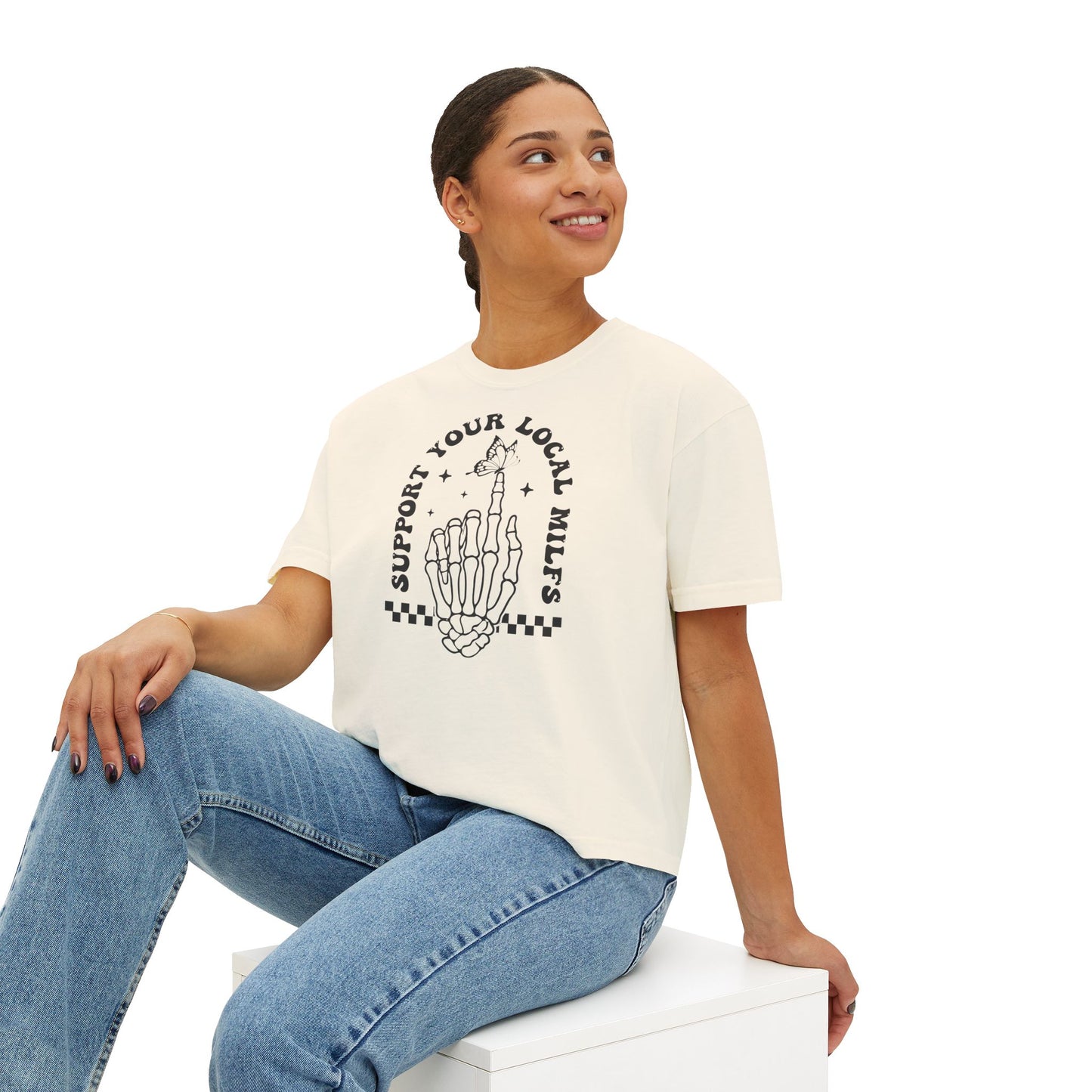 Support Your Local Milfs Women's Boxy Tee