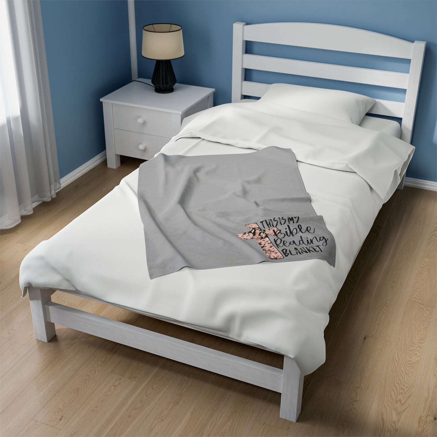 Bible Reading Velveteen Plush Blanket