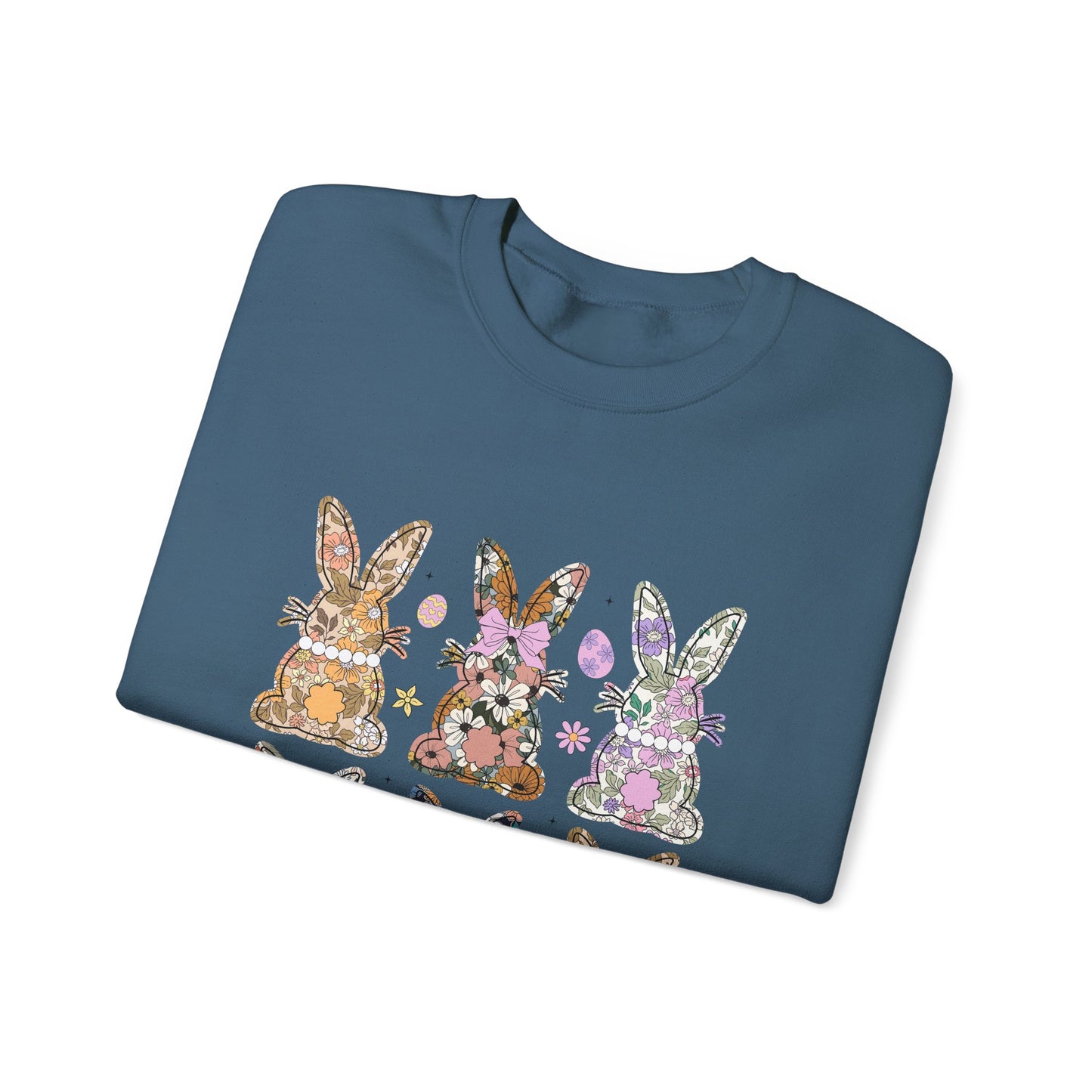 Floral Bunnies Heavy Blend™ Crewneck Sweatshirt