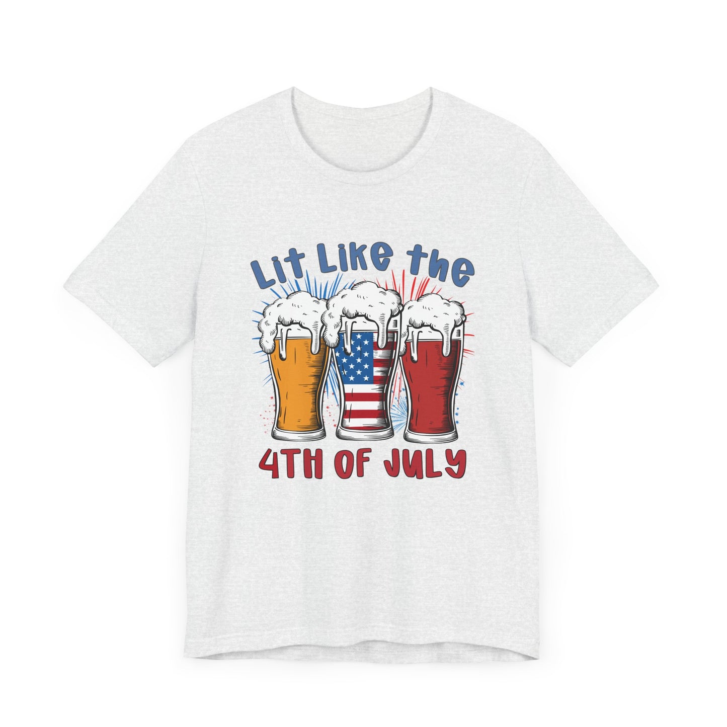 Lit Like The Fourth Of July Jersey Short Sleeve Tee