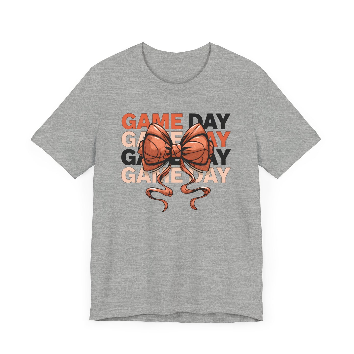 Game Day Basketball Bow Jersey Short Sleeve Tee