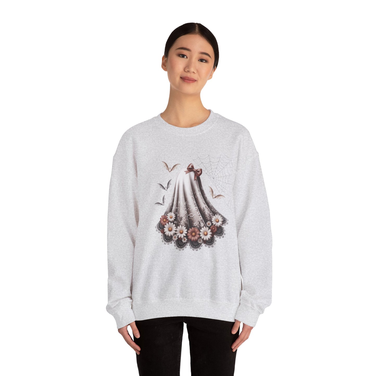 Lace Ghost Heavy Blend™ Crewneck Sweatshirt
