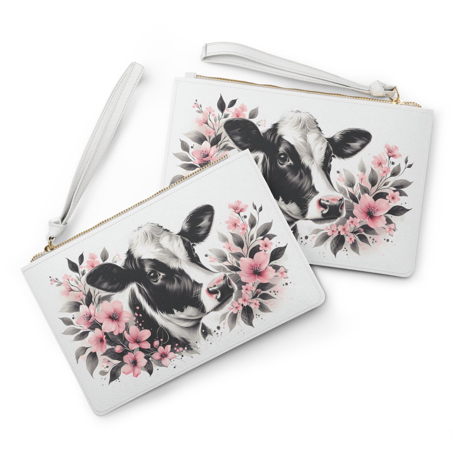 Floral Cow Clutch Bag