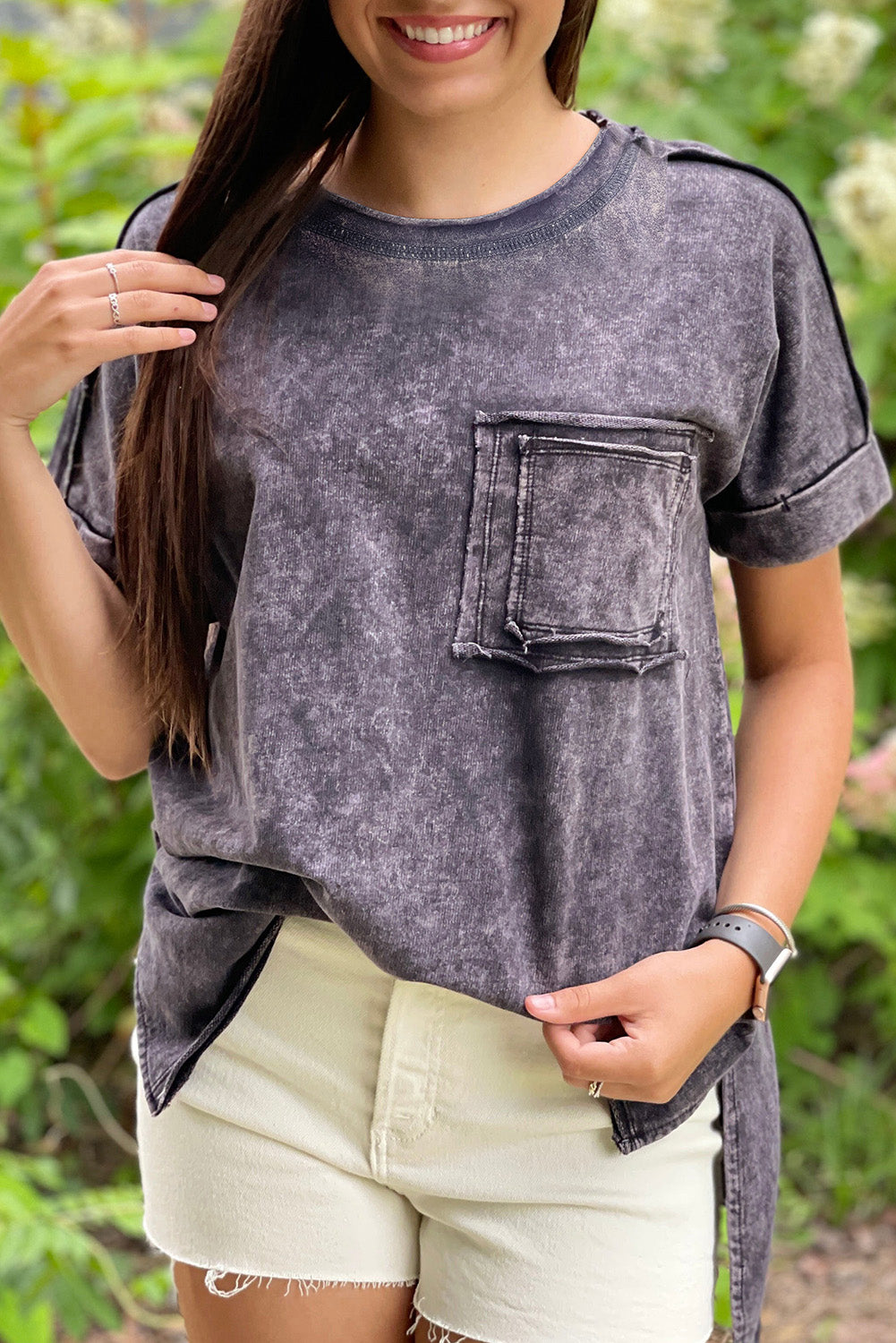 Expose Seam Raglan Sleeve Plus Size T Shirt
