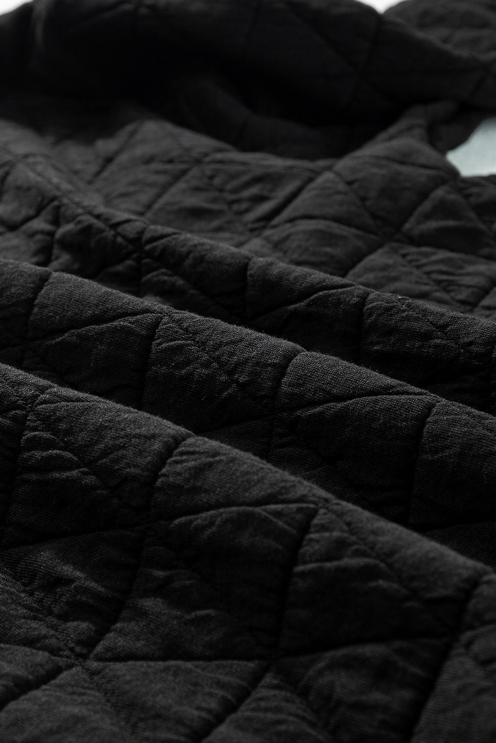 Light Grey Drop Shoulder Quilted Patchwork Kangaroo Pocket Hoodie