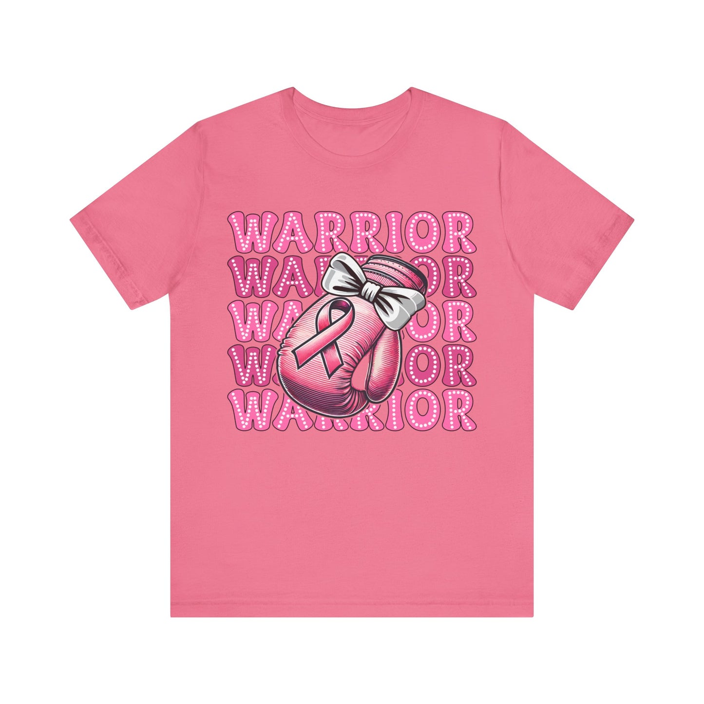 Breast Cancer Warrior Stacked Jersey Short Sleeve Tee
