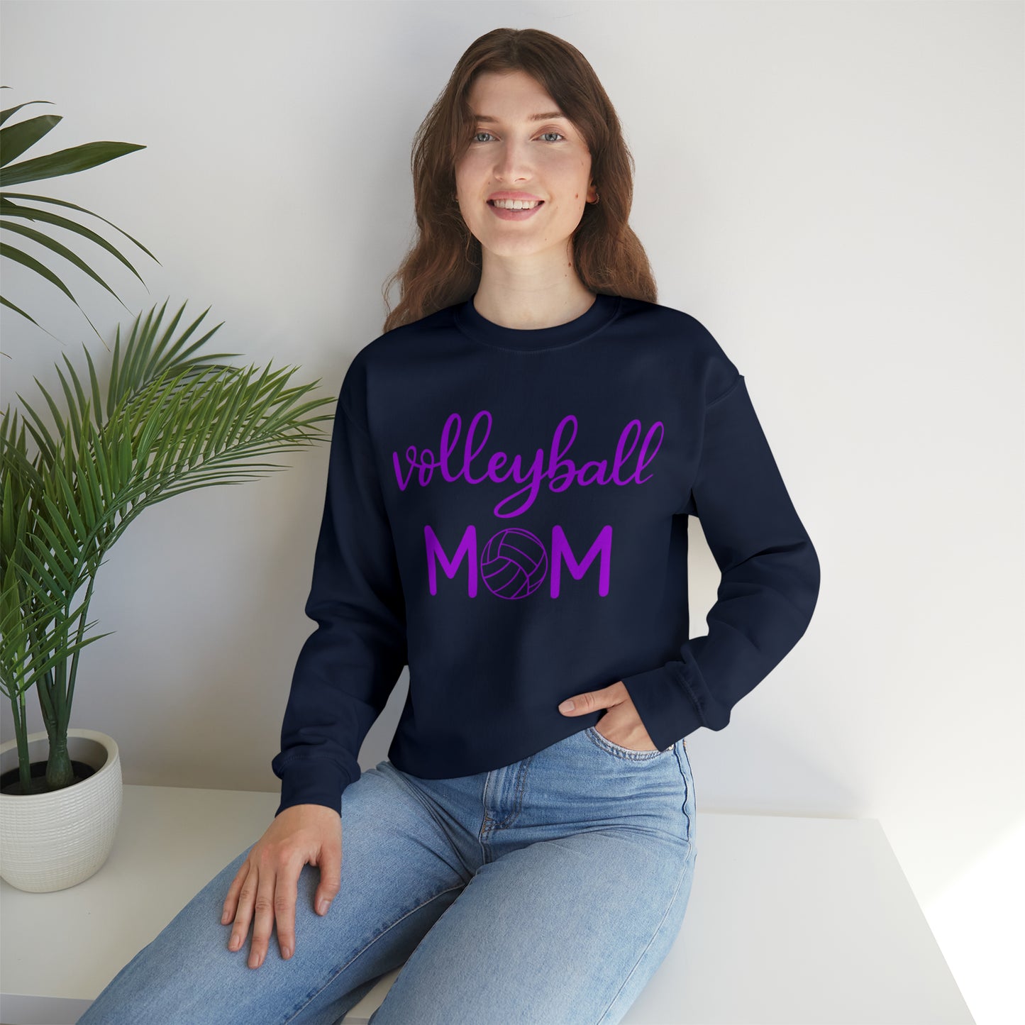 Volleyball Mom Heavy Blend™ Crewneck Sweatshirt