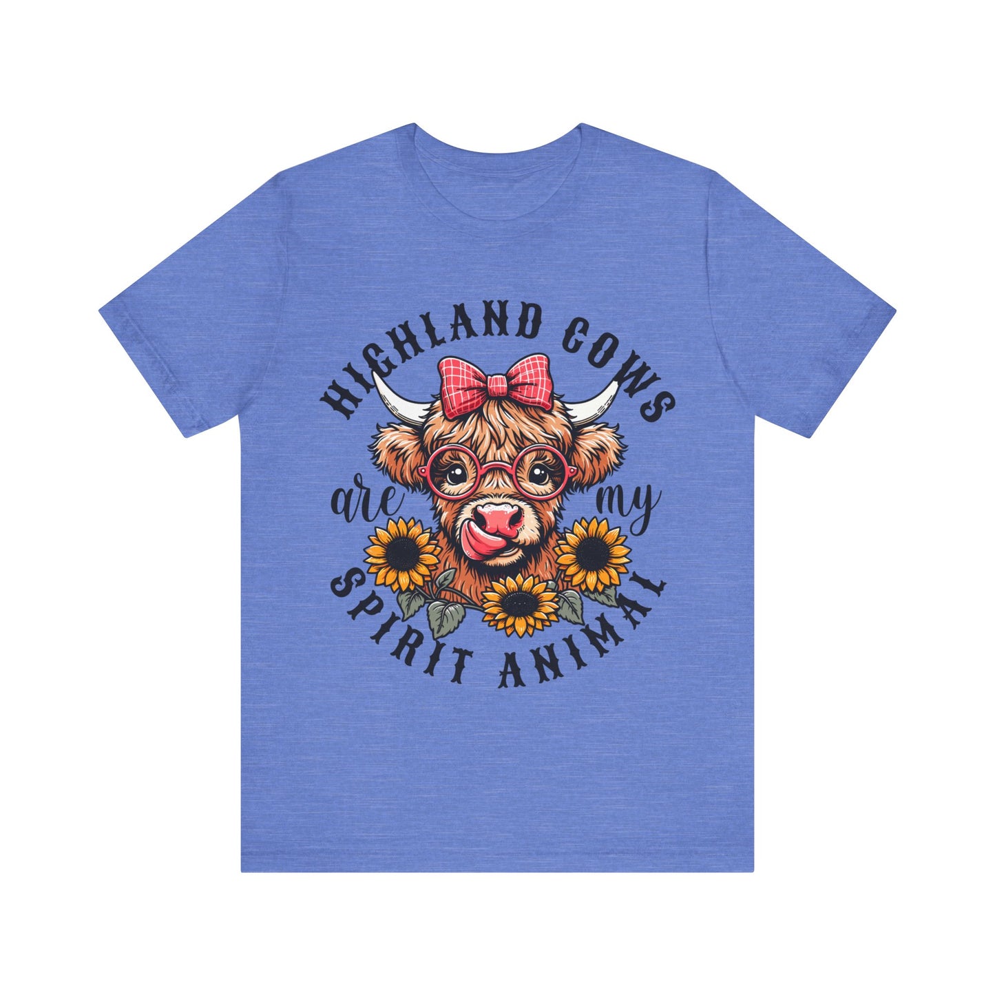 Highland Cows Are My Spirit Animal Jersey Short Sleeve Tee