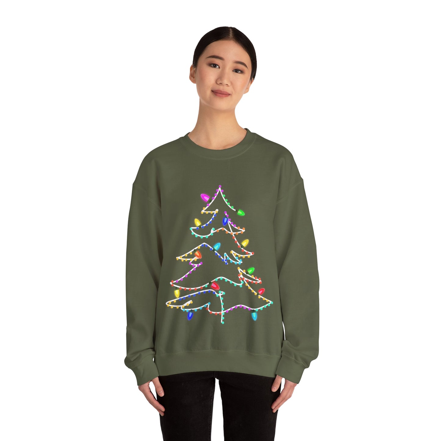 Lighted Christmas Tree Heavy Blend™ Crewneck Sweatshirt