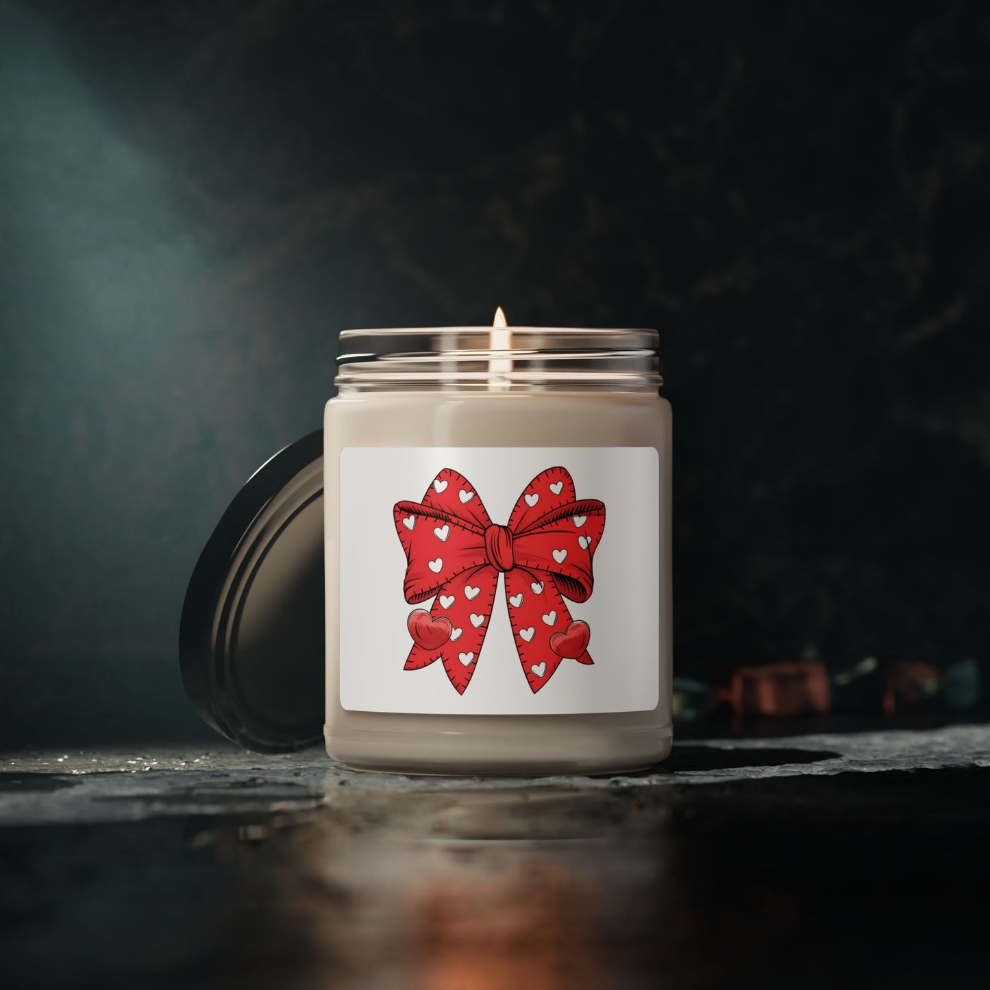 Valentine Bow Scented Soy Candle, 9oz