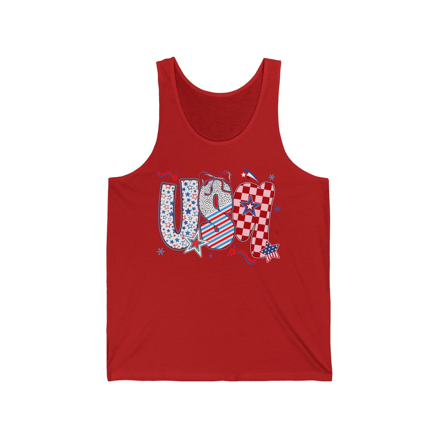 USA Doodle Jersey Tank