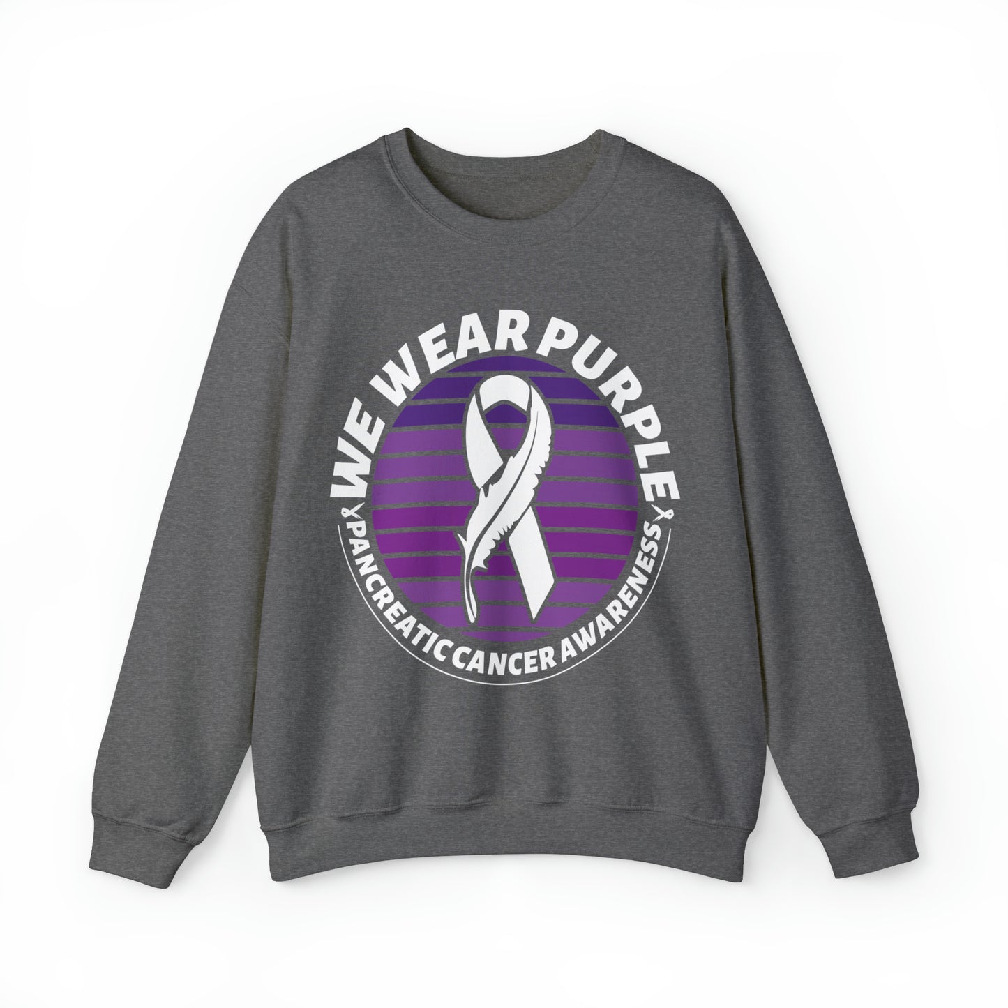 We Wear Purple - Pancreatic Cancer Awareness Heavy Blend™ Crewneck Sweatshirt