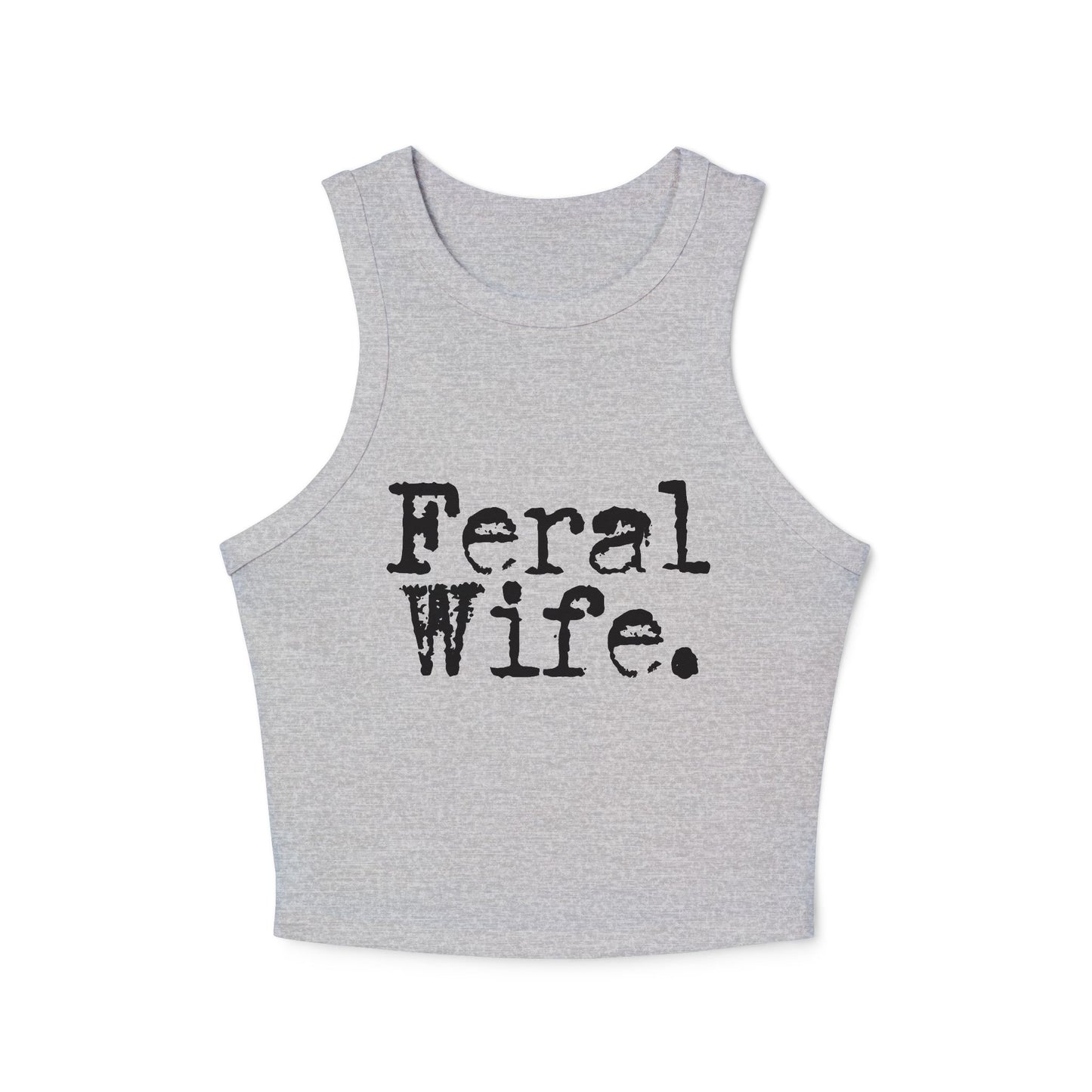 Feral Wife Women's Micro Rib Racer Tank Top