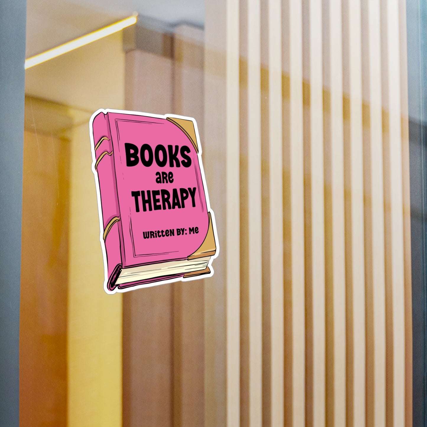 Books Are Therapy Kiss-Cut Vinyl Decals