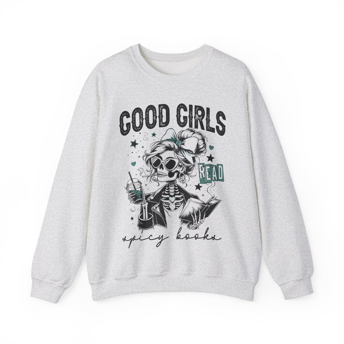 Good Girls Read Spicy Books Heavy Blend™ Crewneck Sweatshirt