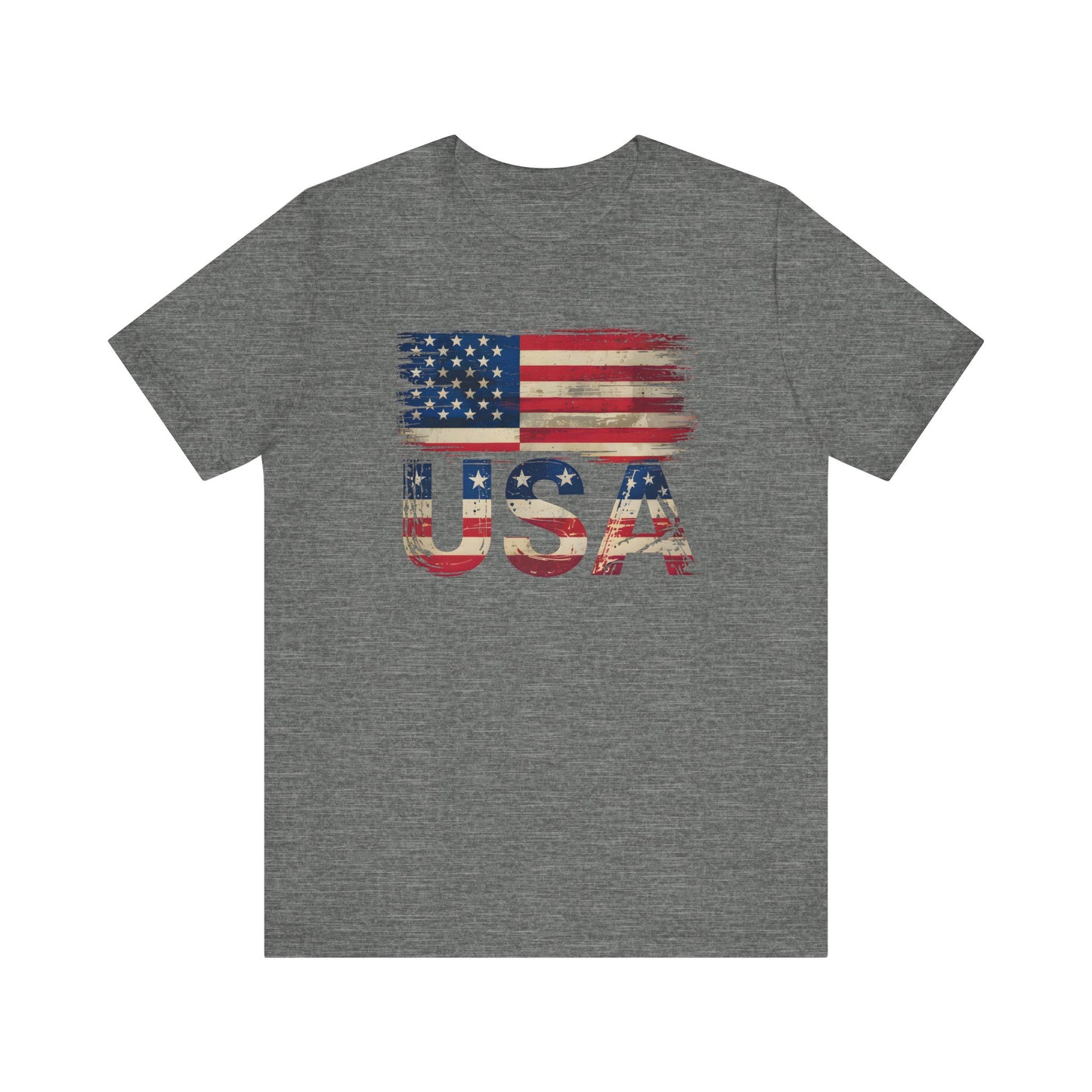 Distressed USA Jersey Short Sleeve Tee