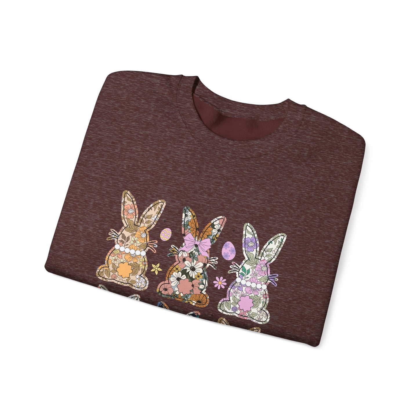 Floral Bunnies Heavy Blend™ Crewneck Sweatshirt