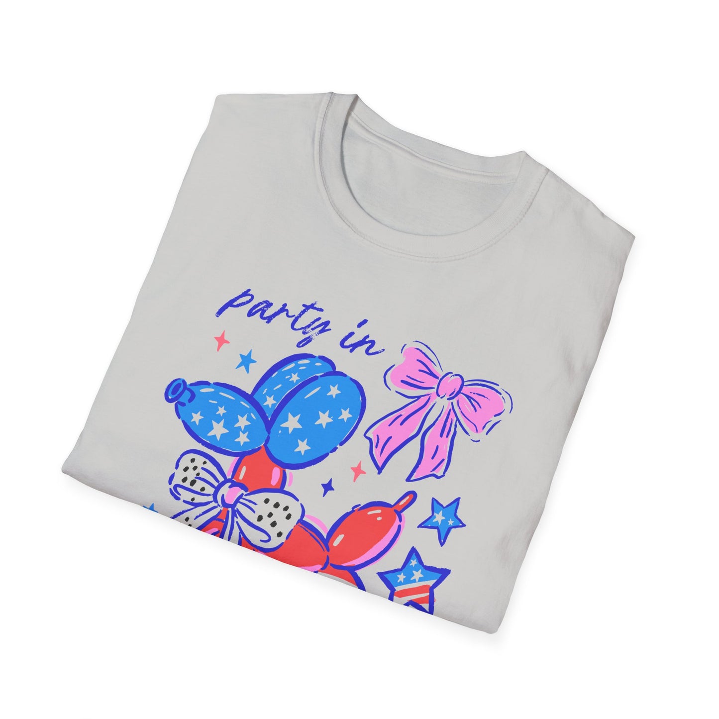 Party In The USA Balloon Dog Softstyle T-Shirt
