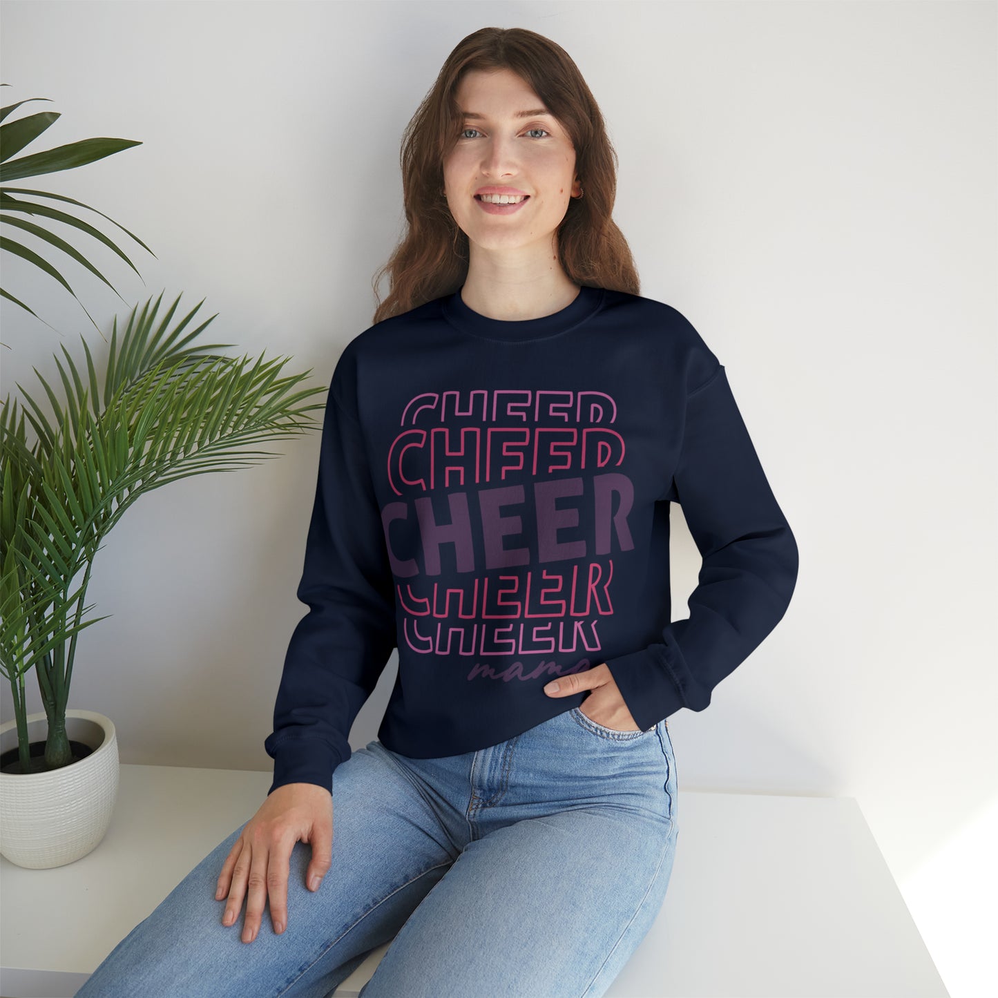 Stacked Cheer Mama Heavy Blend™ Crewneck Sweatshirt