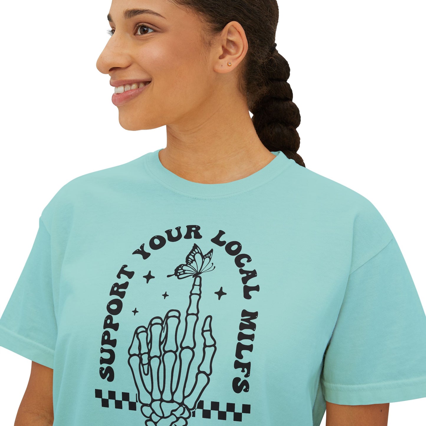 Support Your Local Milfs Women's Boxy Tee
