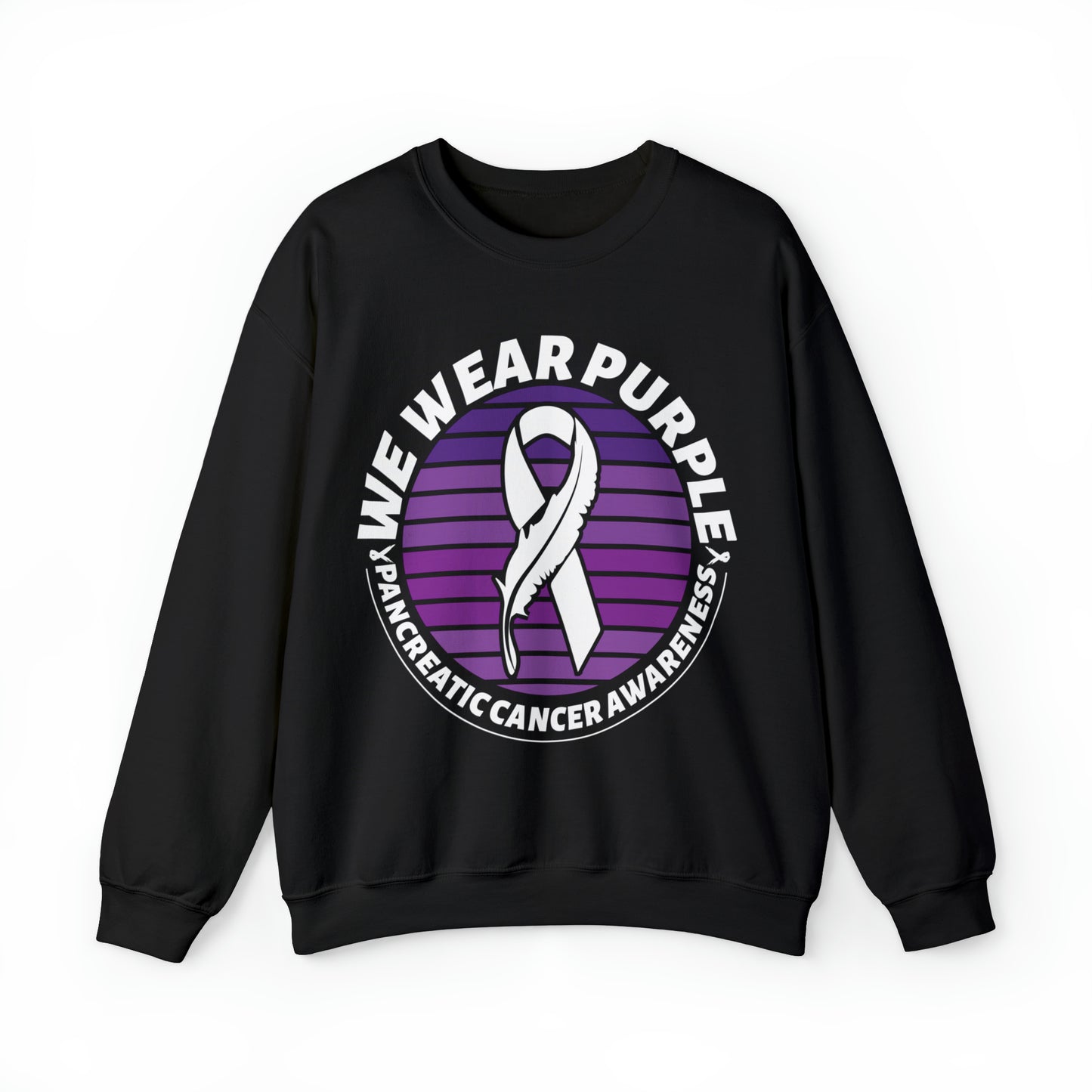 We Wear Purple - Pancreatic Cancer Awareness Heavy Blend™ Crewneck Sweatshirt