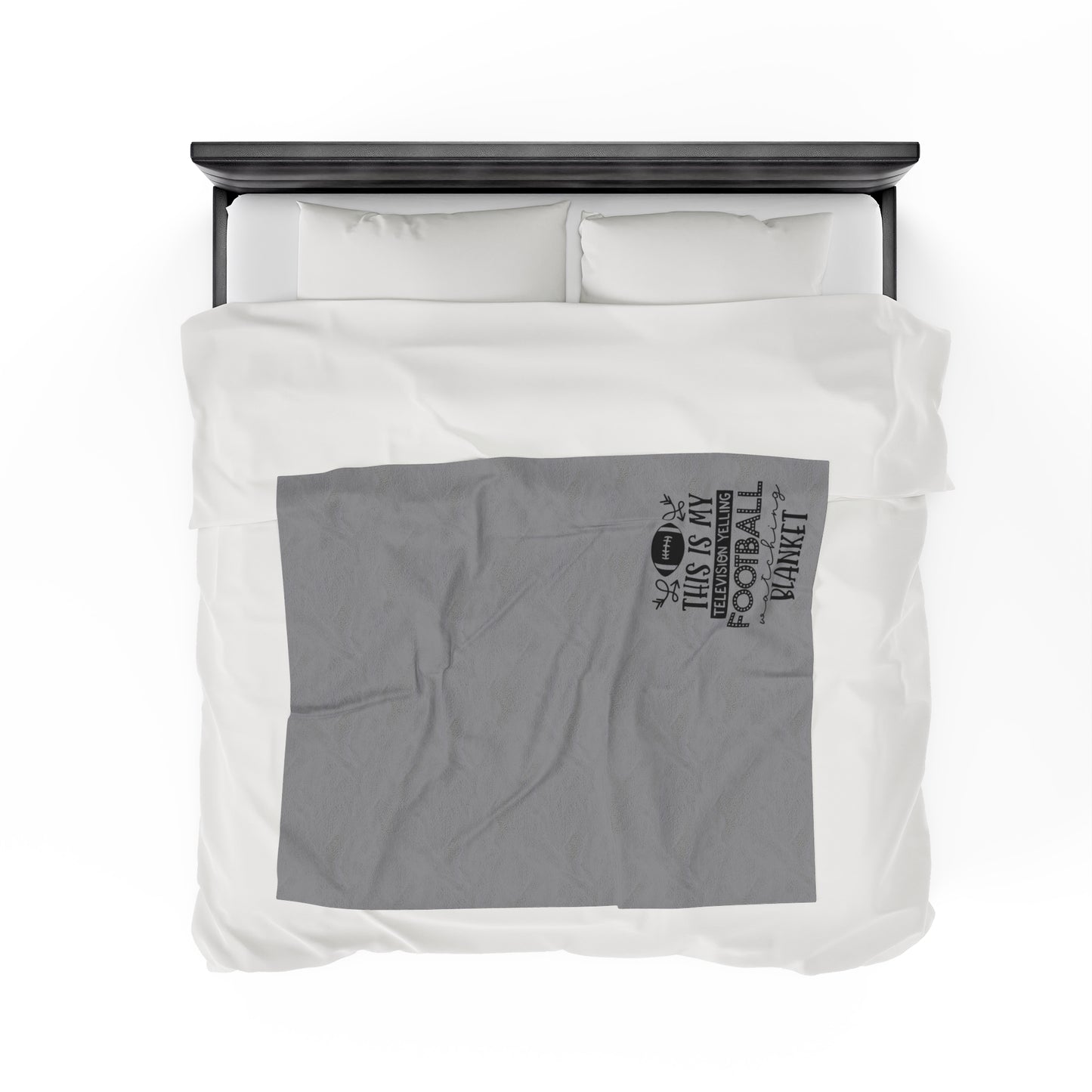 Football Watching Velveteen Plush Blanket