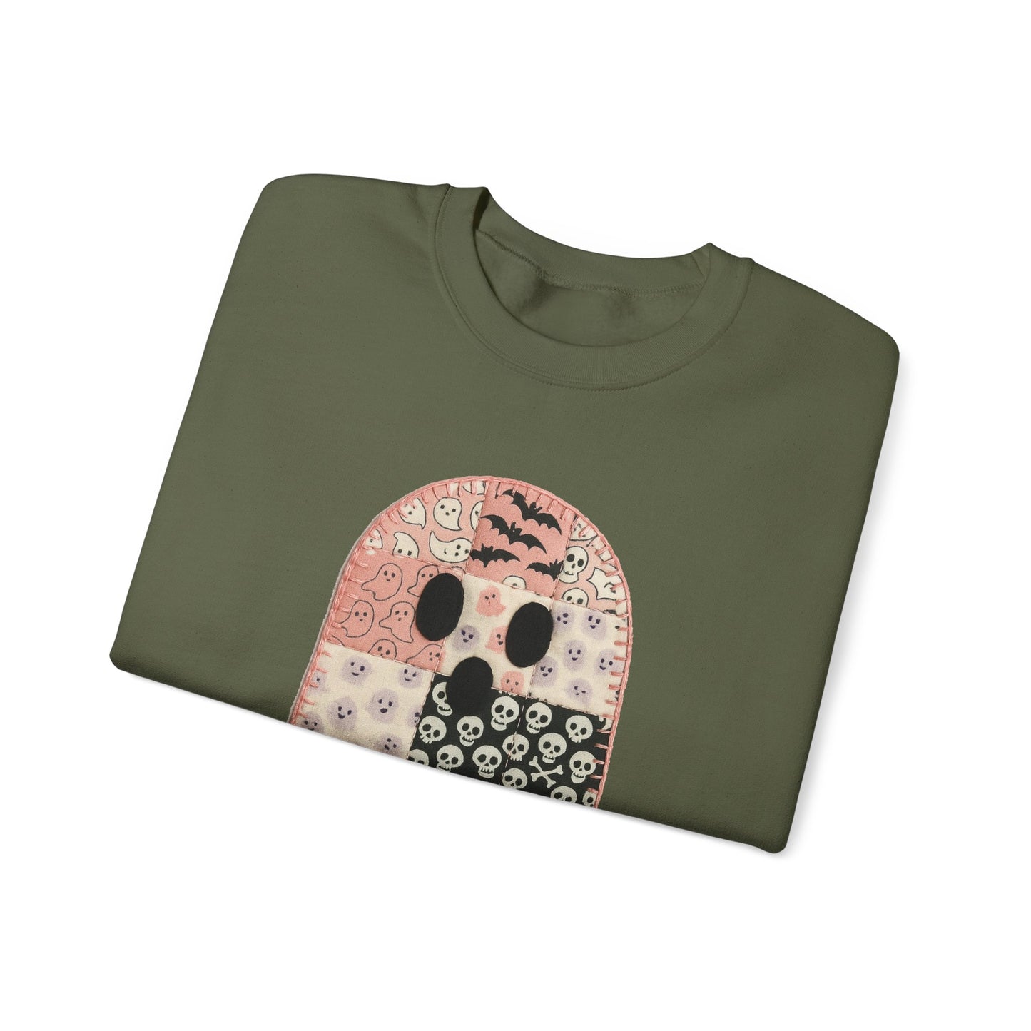Patchwork Ghost Heavy Blend™ Crewneck Sweatshirt