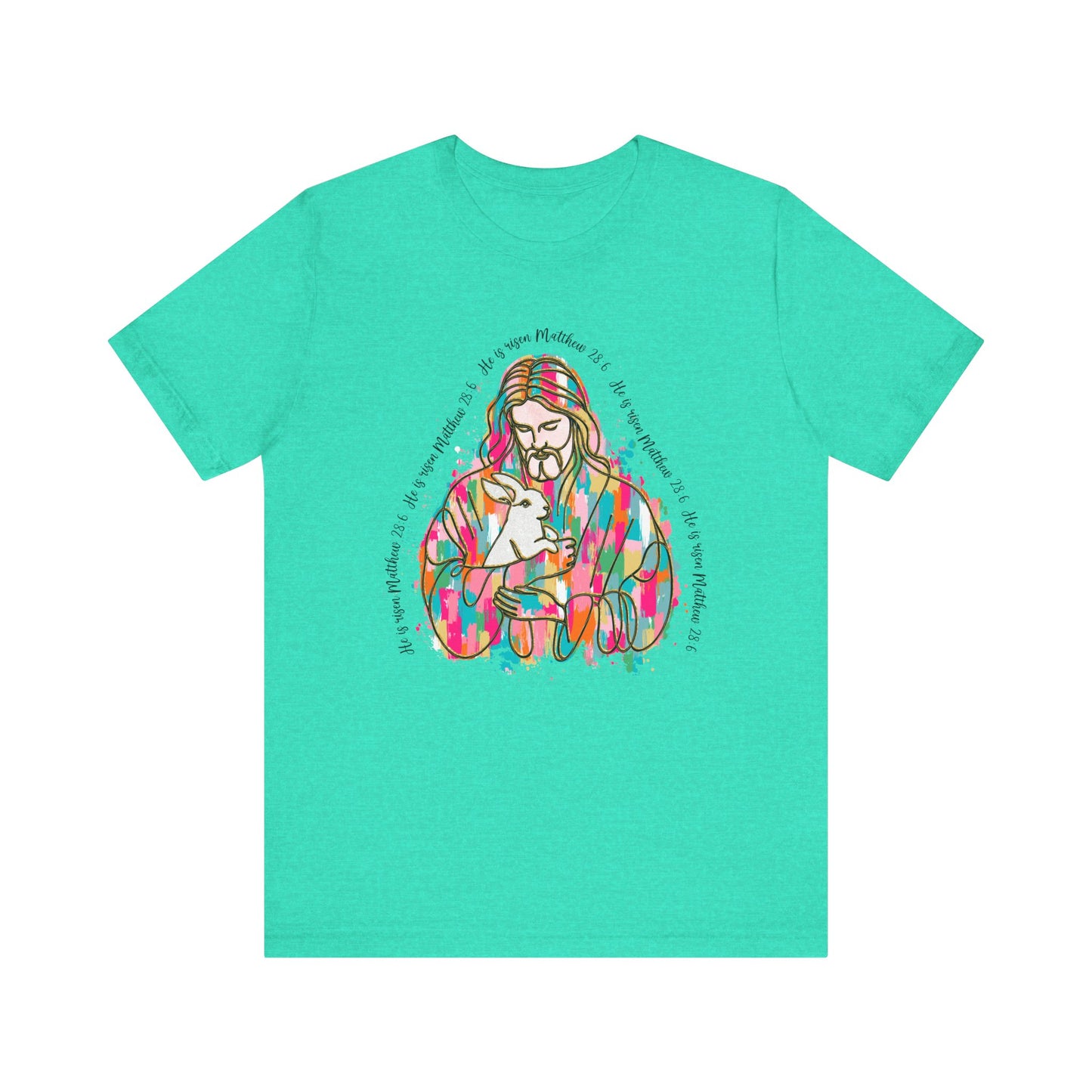 Brush Stroke Easter Jesus Jersey Short Sleeve Tee