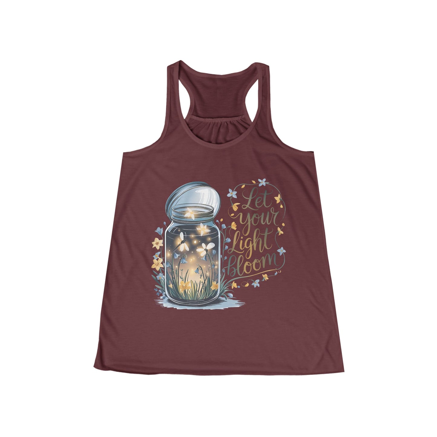 Let Your Light Bloom Women's Flowy Racerback Tank