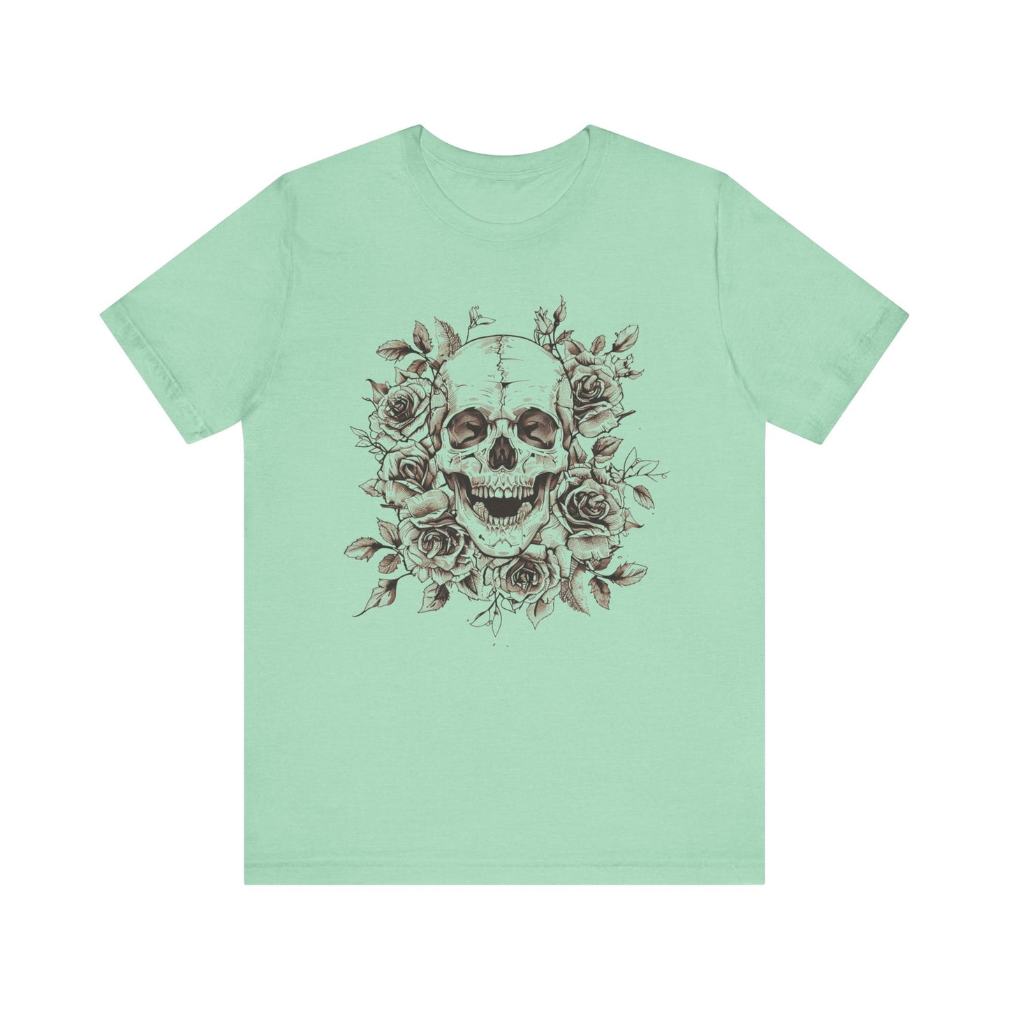 Rose Skull Jersey Short Sleeve Tee