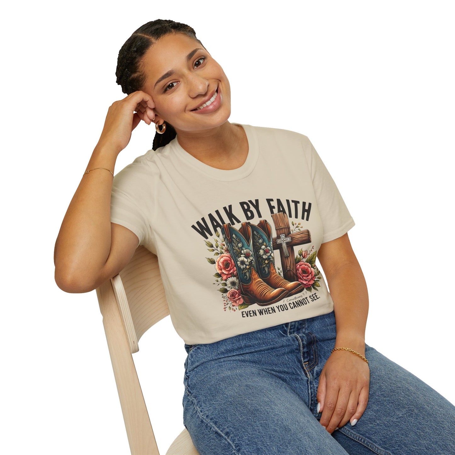 Walk By Faith Even When You Cannot See Softstyle T-Shirt