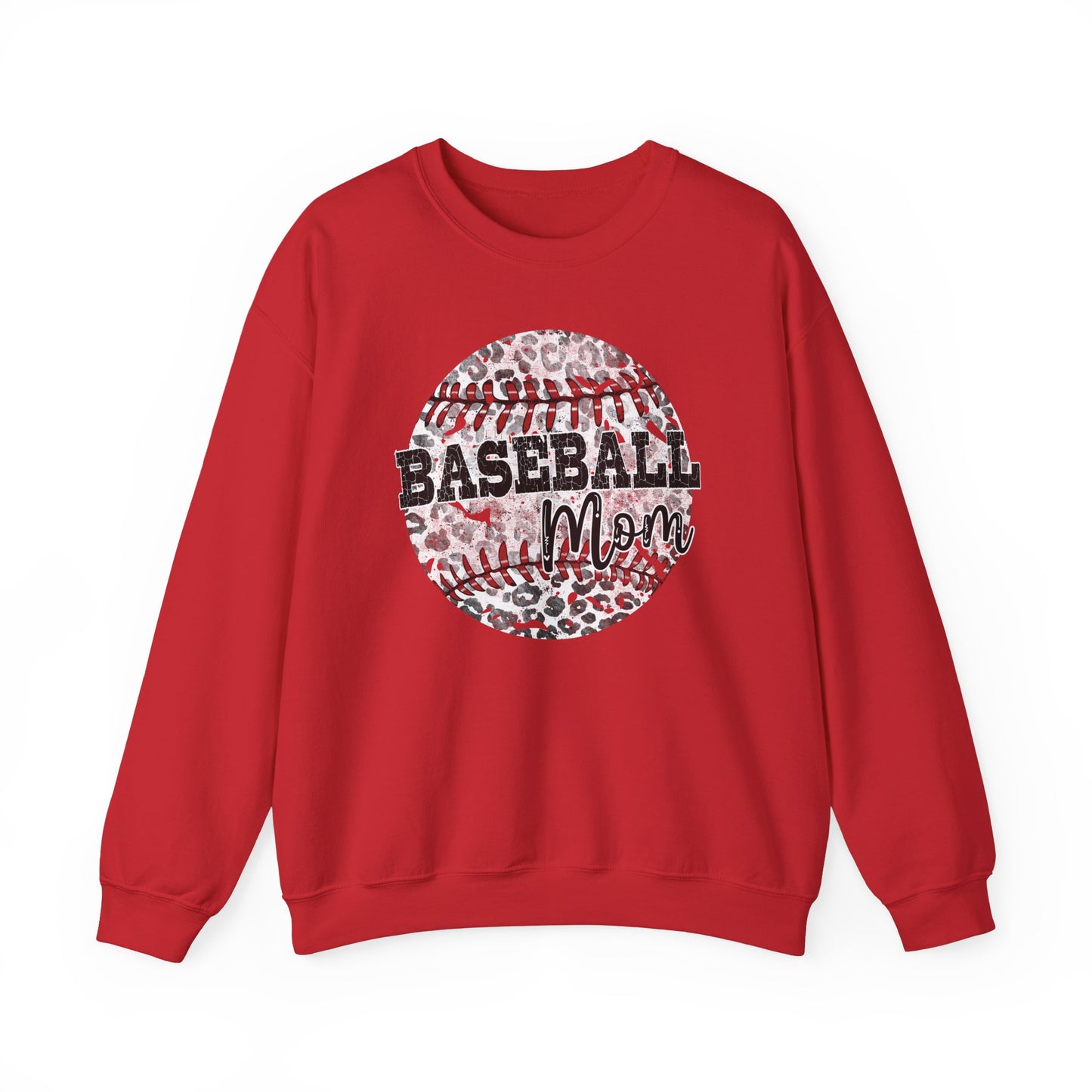 Baseball Mom Distressed Ball Heavy Blend™ Crewneck Sweatshirt