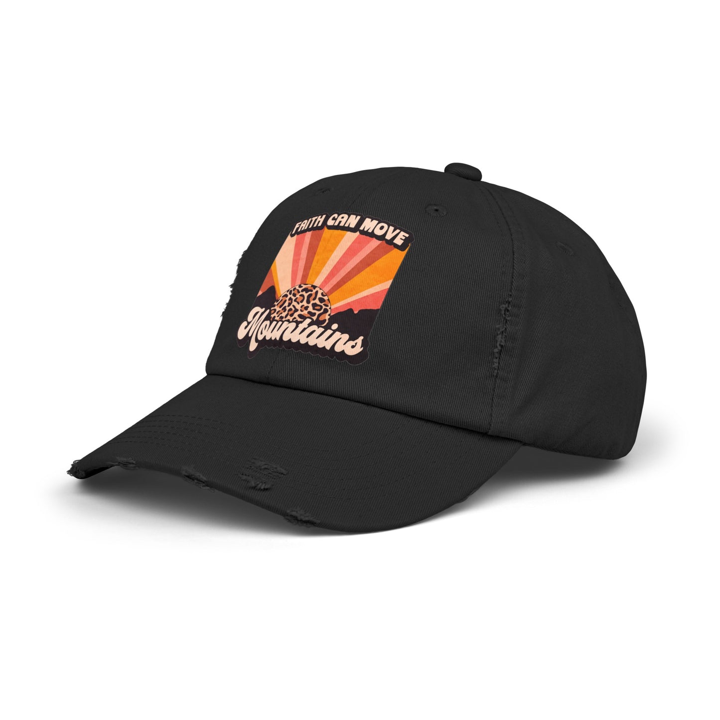 Faith Can Move Mountains Distressed Cap