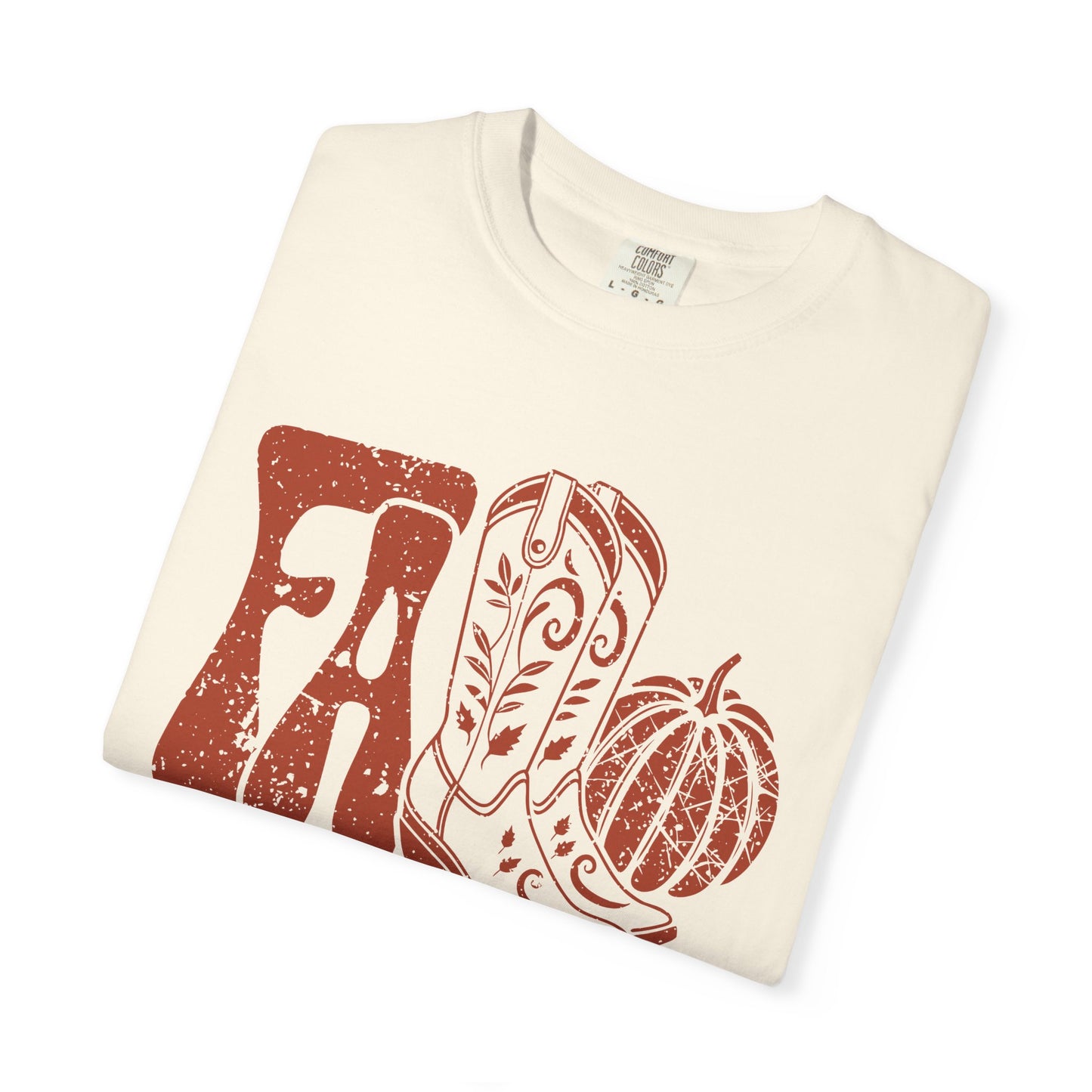 Western Fall Orange Garment-Dyed T-shirt
