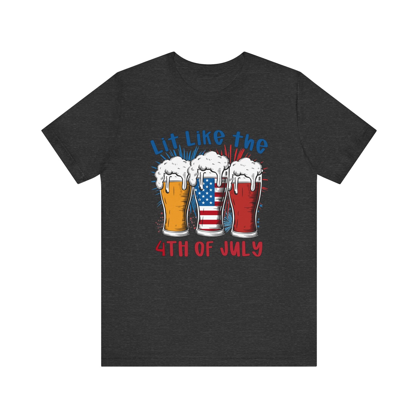 Lit Like The Fourth Of July Jersey Short Sleeve Tee