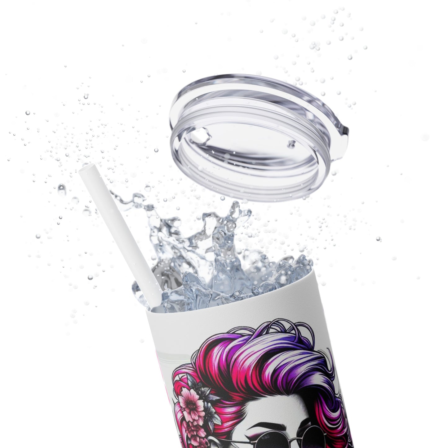 If You Dont Want A Sarcastic Answer Dont Ask Me Skinny Tumbler with Straw, 20oz