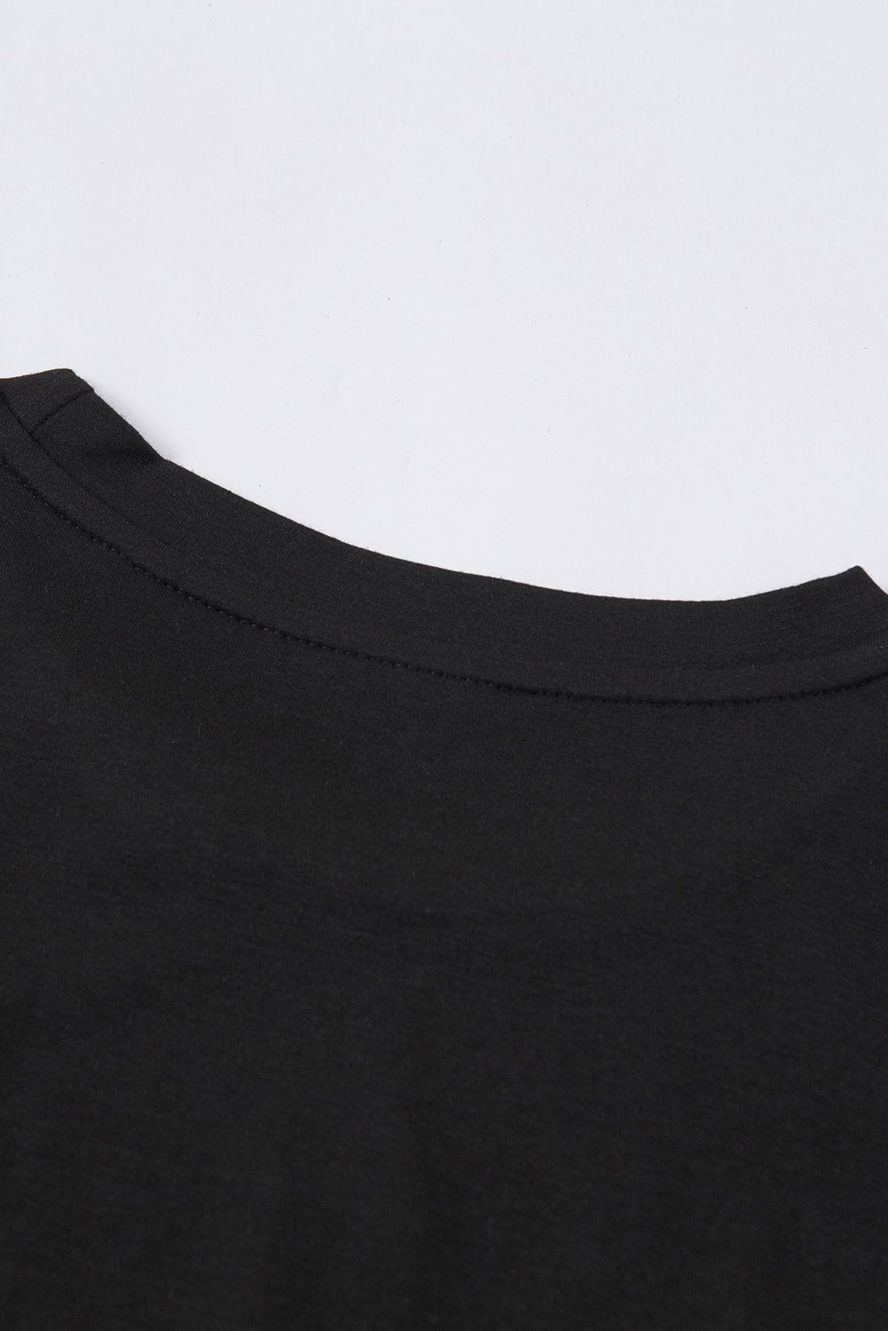 White Round Neck Rolled Sleeve Plus Size T-shirt