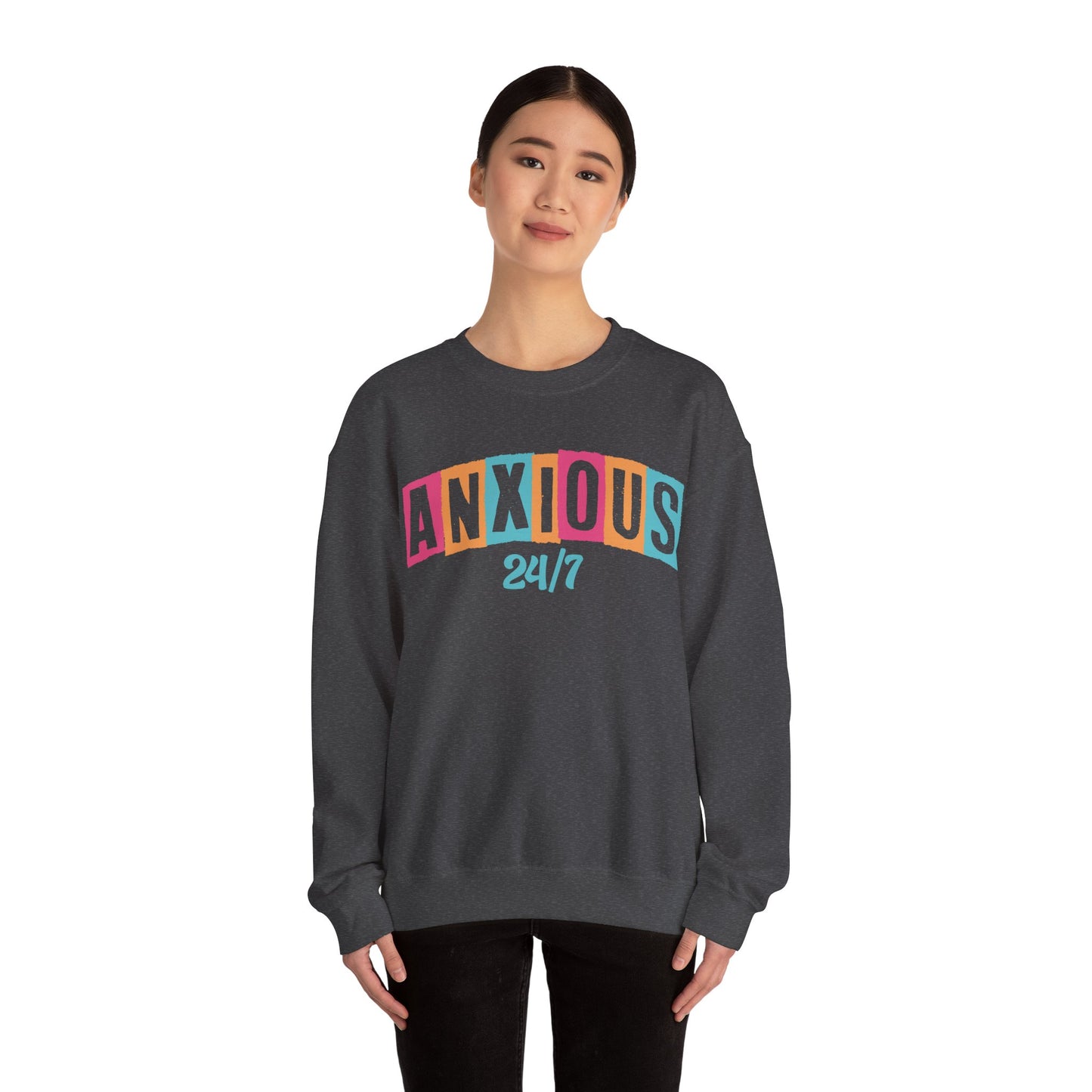 Anxious 24/7 Heavy Blend™ Crewneck Sweatshirt
