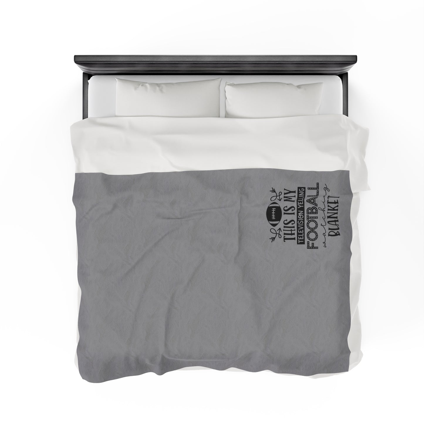 Football Watching Velveteen Plush Blanket